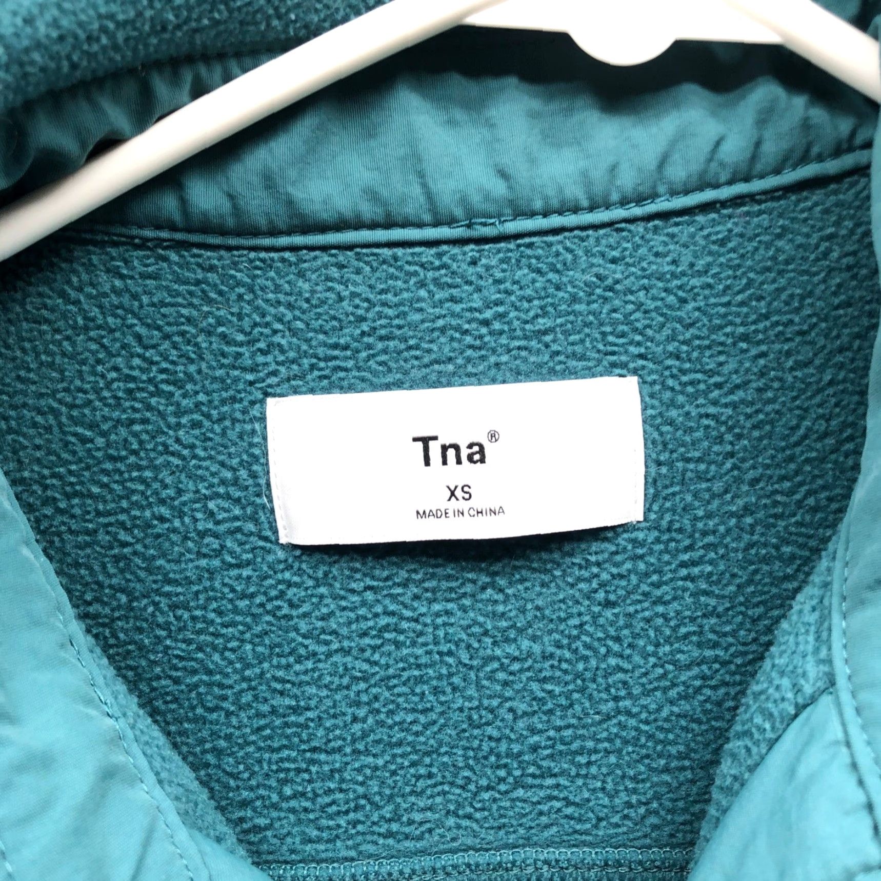 TNA TNA Polar Fleece Shirt Jacket Womens XS Teal Shacket Button Front Sweater Size XS / US 0-2 / IT 36-38 - 4 Thumbnail