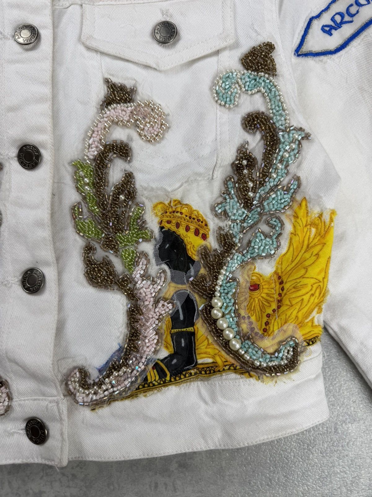 Other Antica Sartoria Capri White Denim Jacket Size XS Size XS / US 0-2 / IT 36-38 - 2 Thumbnail