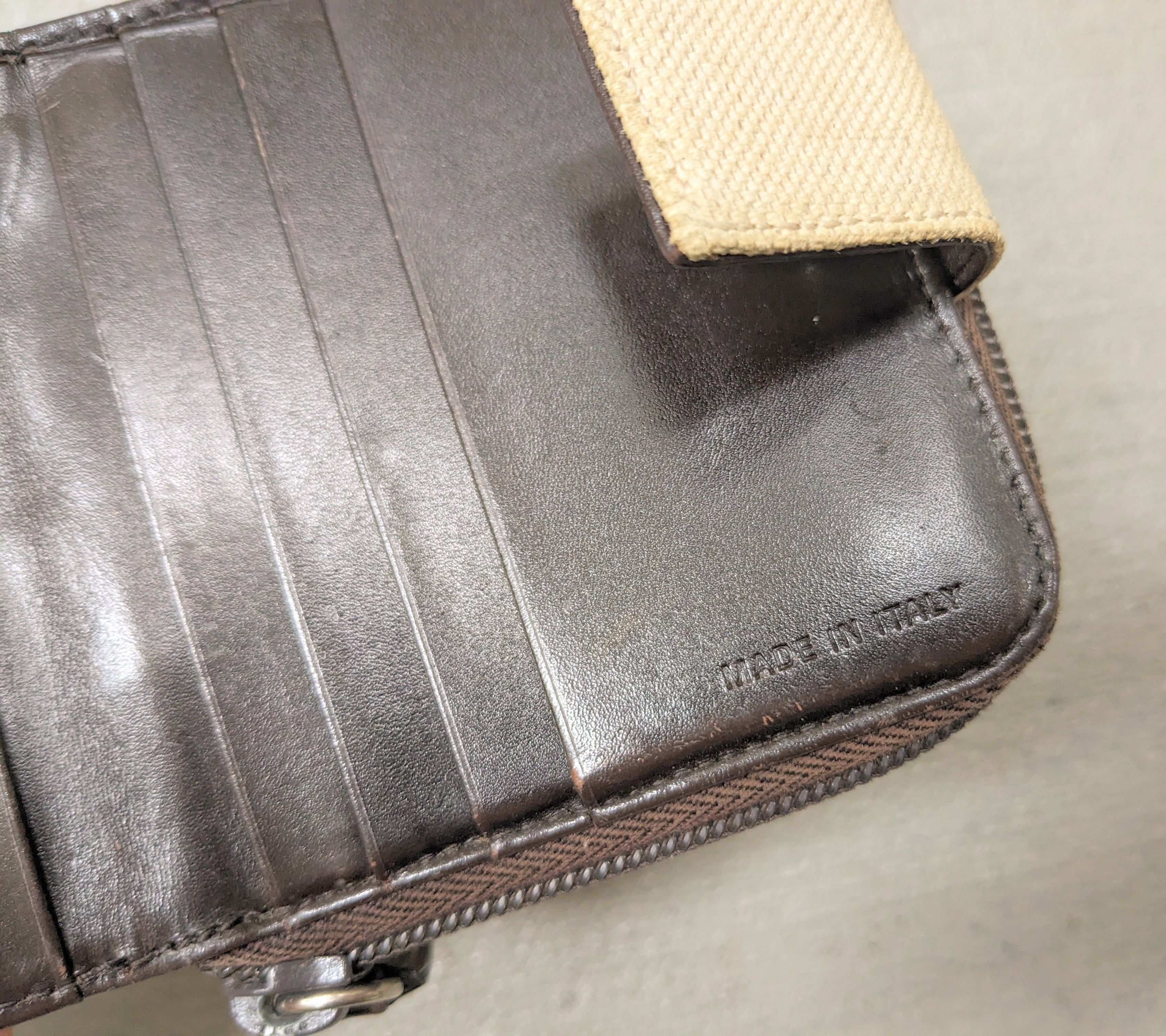Prada Prada Wallet Hemp Beige Woven Brown Leather Bifold Italy Y2K Size ONE SIZE - 11 Thumbnail