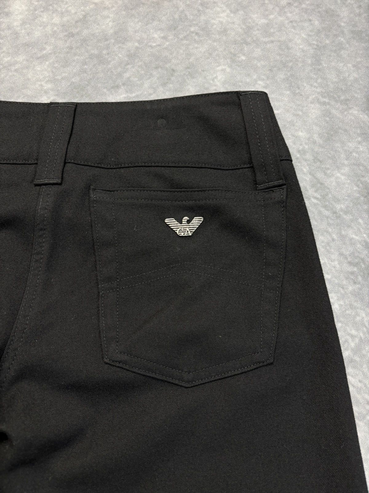 Armani × Giorgio Armani × Vintage Vintage Armani Jeans Black Trousers 2000s Italy Capo Campion Size 29" - 3 Thumbnail