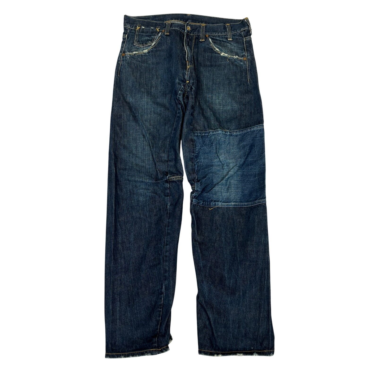 G-Star G Star Raw S.C. A Crotch Mix Patch Straight Jeans 33x31.5 Size US 33 - 1 Thumbnail