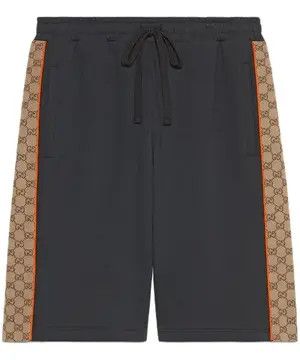 Gucci o1loc1c1225 770795 Cotton Jersey Shorts With GG Inserts Size US 36 / EU 52 - 1 Thumbnail