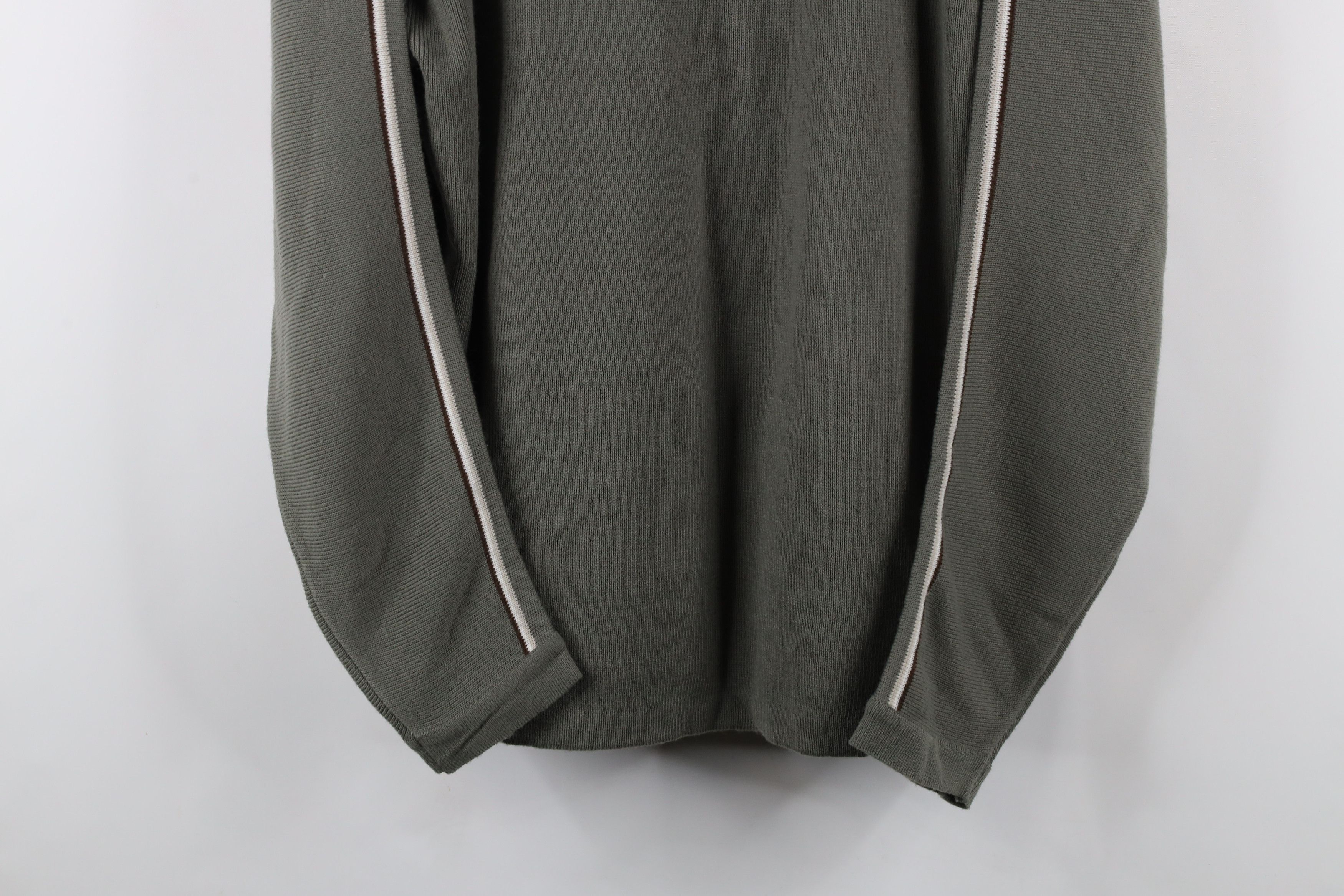 Vintage Vintage 90s Y2K Streetwear Block Ribbed Knit Sweater Green Size US XL / EU 56 / 4 - 3 Thumbnail