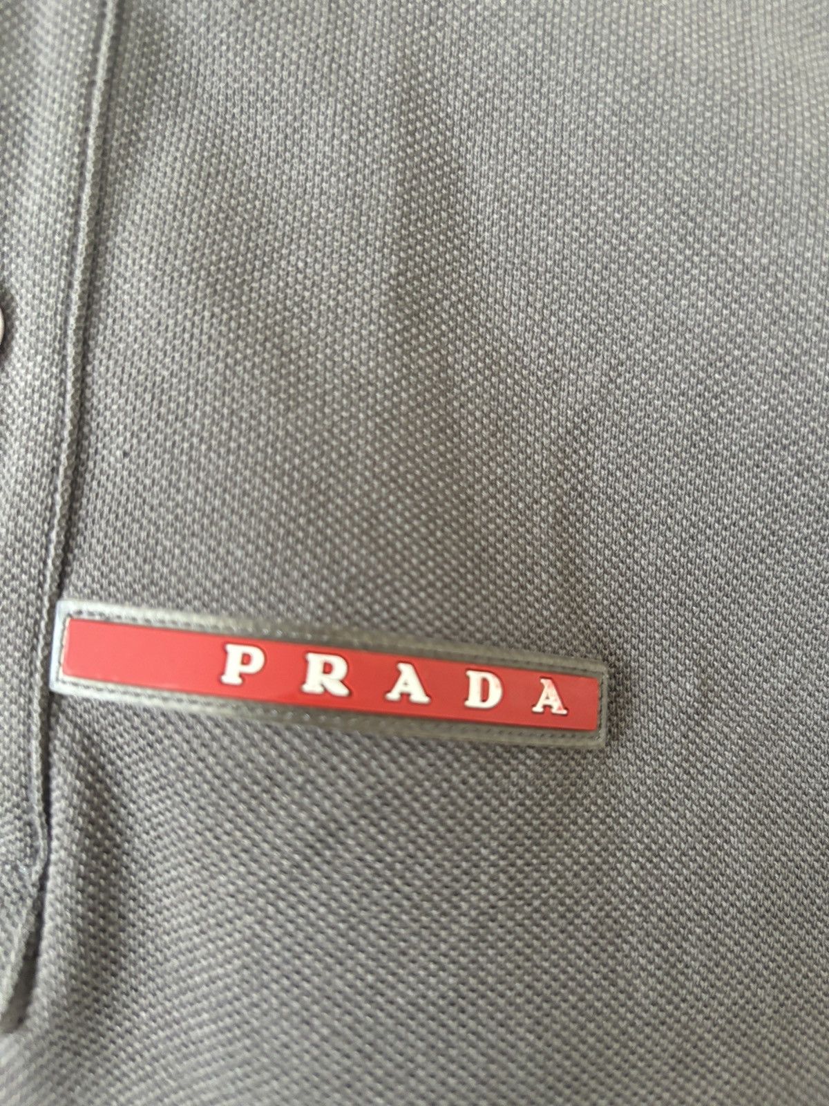 Prada Prada Classic Red Tab Logo Gray Polo Shirt Size US S / EU 44-46 / 1 - 4 Thumbnail