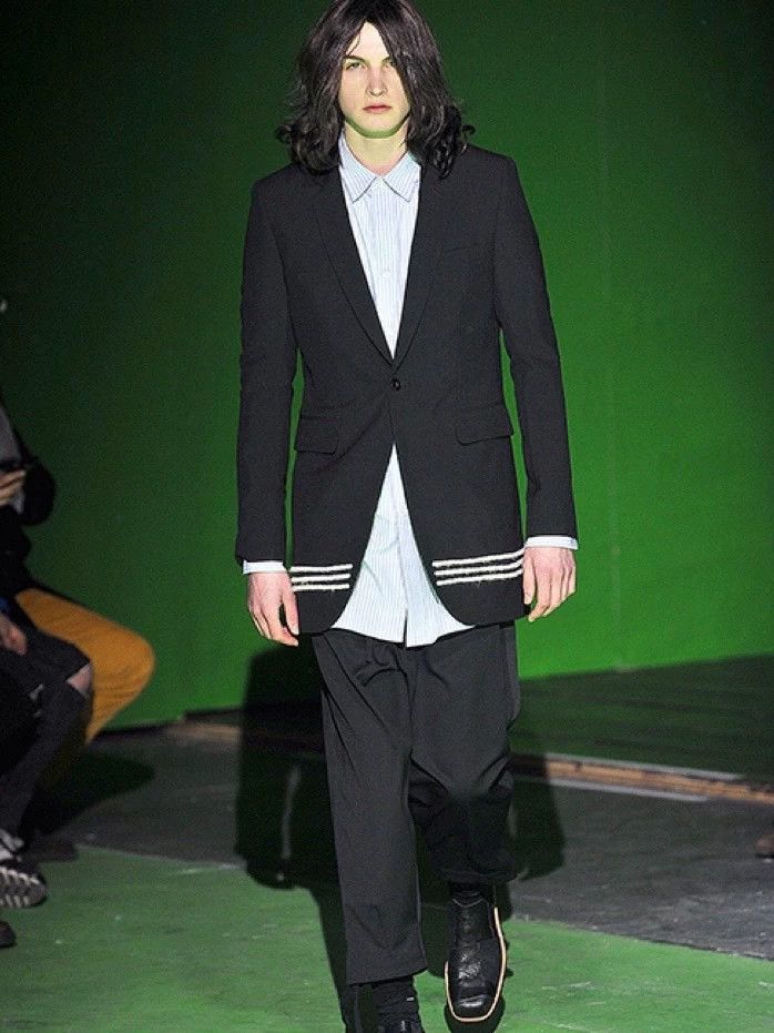Comme des Garcons CDG Homme Plus 13s Flocked Long Blazer M Size US M / EU 48-50 / 2 - 8 Thumbnail