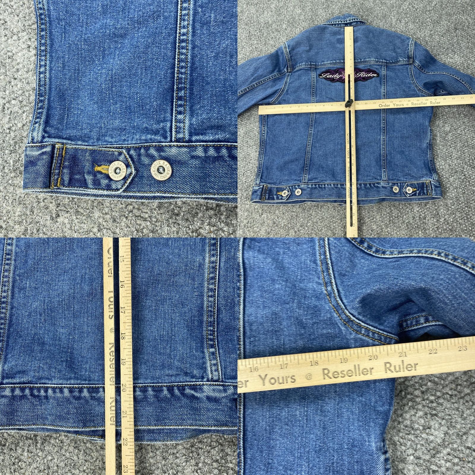 Eddie Bauer Eddie Bauer Vintage Denim Jacket Womens Medium Blue "Lady Rider" Biker Embroidered Size M / US 6-8 / IT 42-44 - 8 Thumbnail