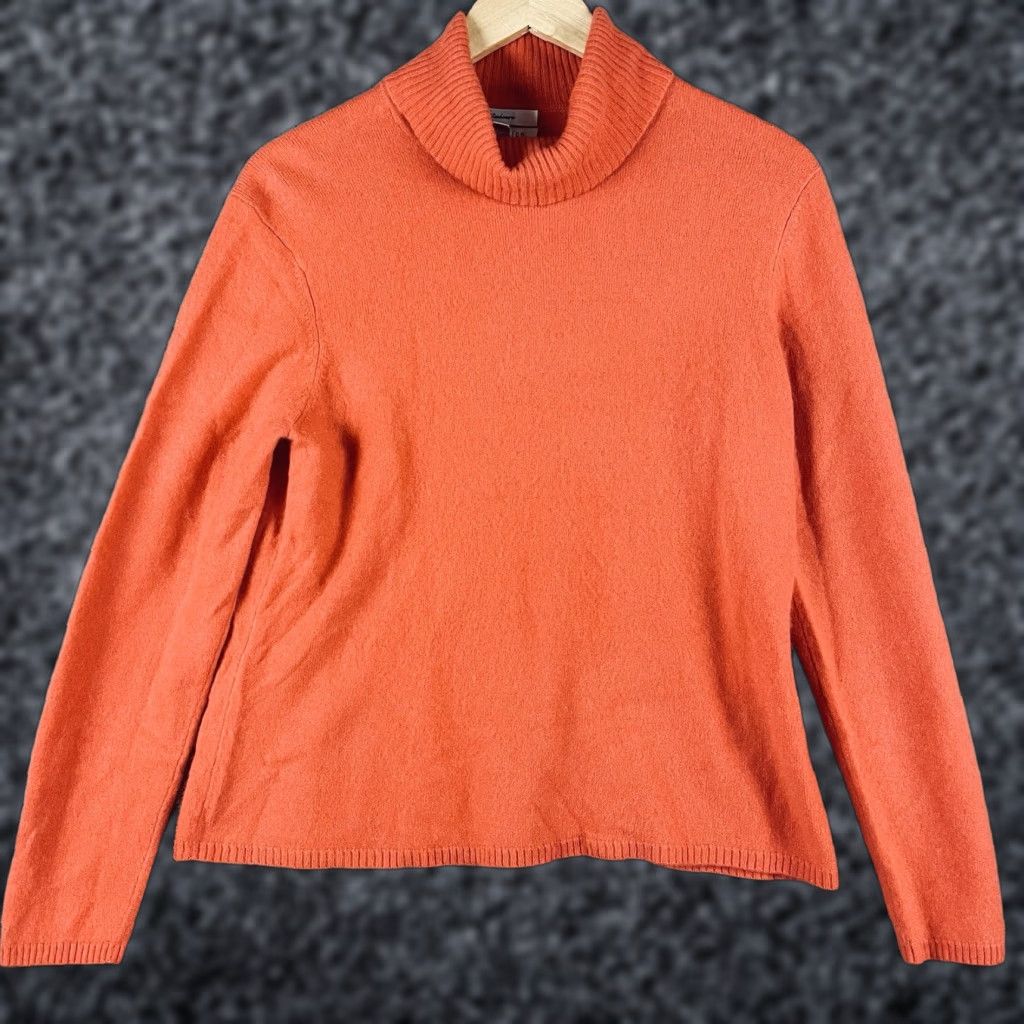 Vintage VINTAGE Pursuits Ltd Sweater Shirt Womens L Orange 100% Cashmere Turtleneck Knit Pullover 80s 90s City Classic Fall Winter Spring Size L / US 10 / IT 46 - 1 Thumbnail