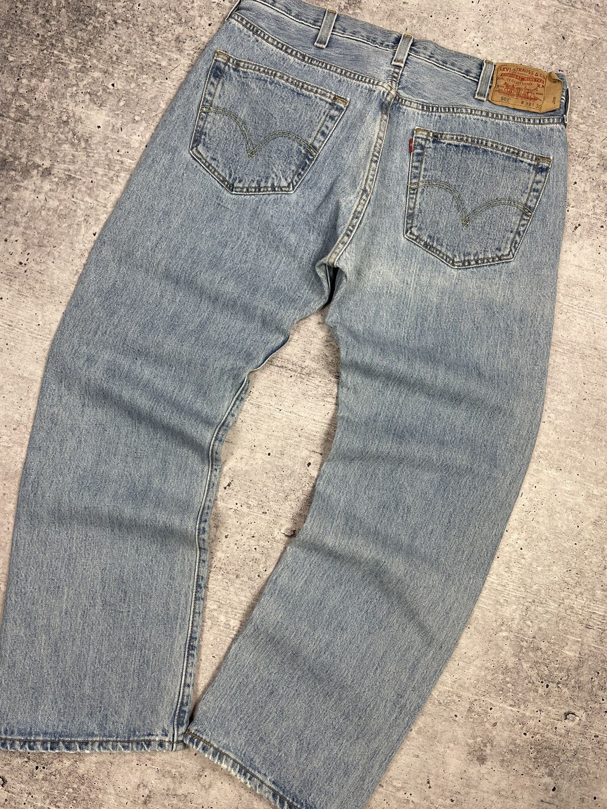 Levi's × Vintage Vintage Levi’s 501 Y2K Style Blue Stonewashed Denim Jeans Size US 36 / EU 52 - 17 Thumbnail