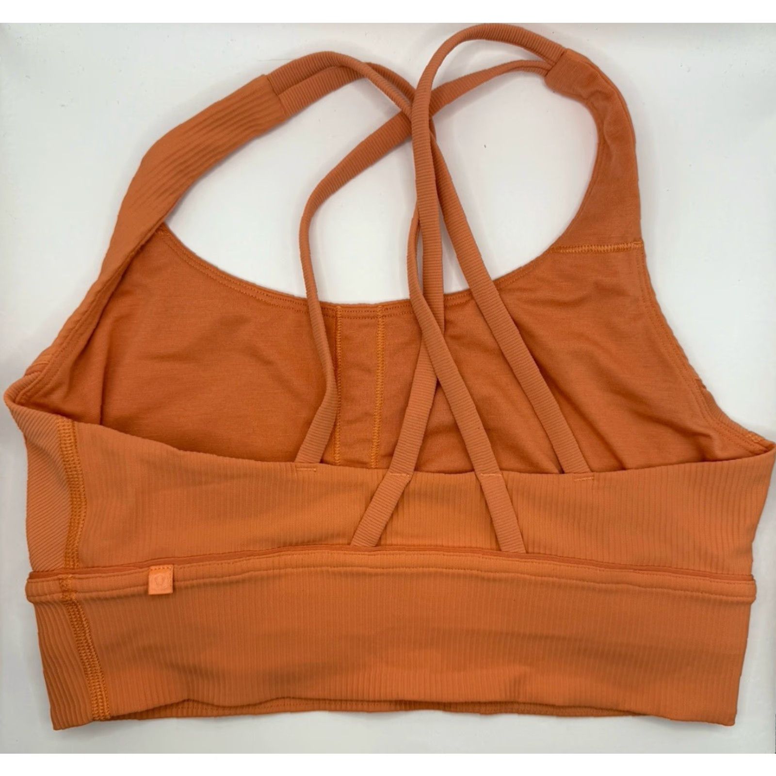 Lululemon LULULEMON Energy Long Line Sports Bra Womens 8 White Crossback Ribbed Gym Activewear Size ONE SIZE - 4 Thumbnail