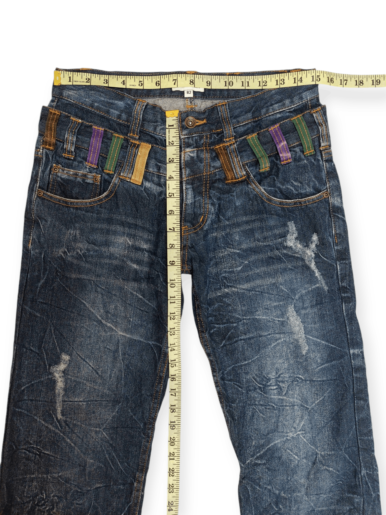 Japanese Brand Nylaus Double Waist Denim Size US 30 / EU 46 - 15 Thumbnail