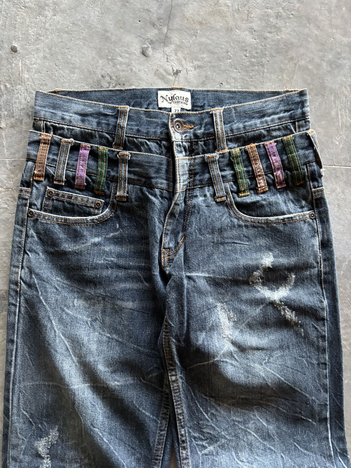 Hysteric Glamour NYLAUS doublewaist ppfm style japanese denim distressed fade Size US 28 / EU 44 - 2 Thumbnail