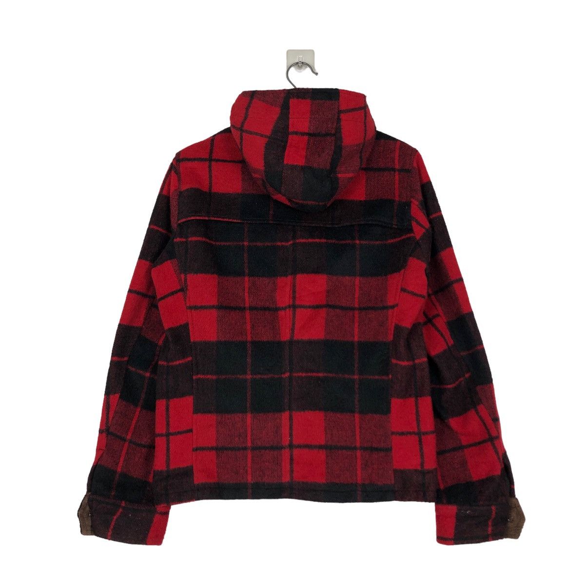 🔥Cropped Wool Biker Jacket Tartan Design Simpilicate Plus