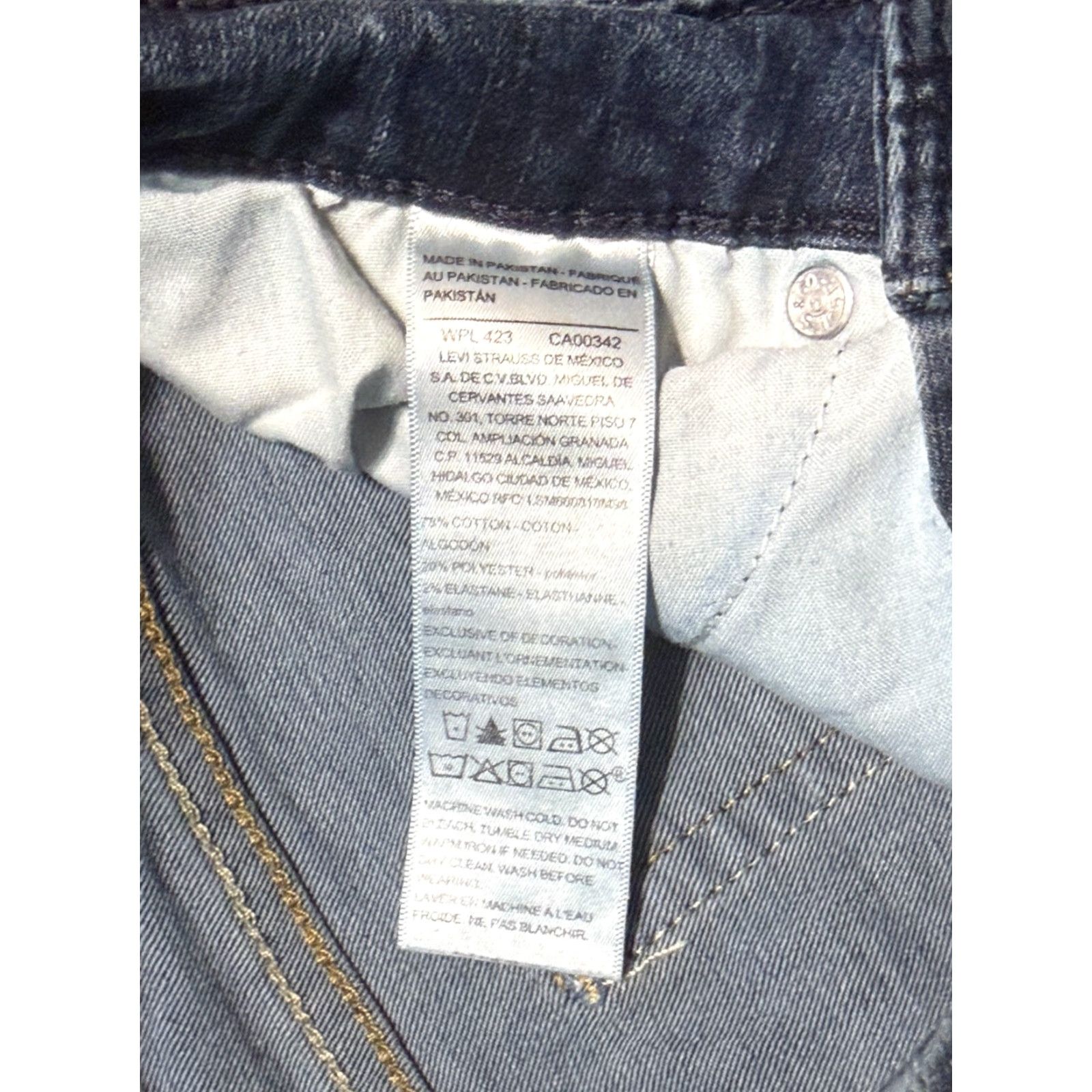 Levi's Levi's Jeans Women's Size 4S Blue Denim Mid Rise Straight 5-Pocket Pocket Regular Size 27" / US 4 / IT 40 - 6 Thumbnail