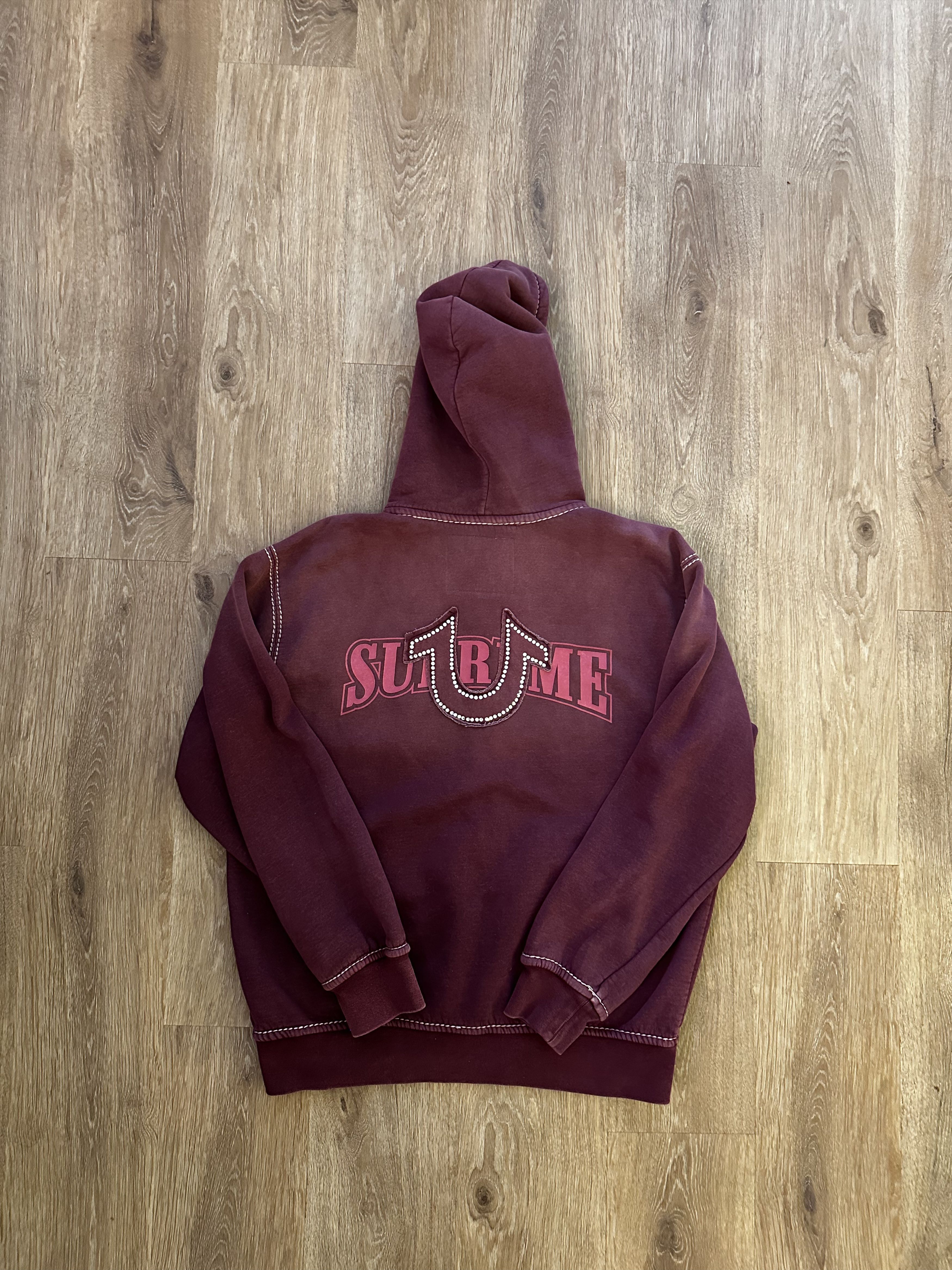 Supreme × True Religion Supreme x True Religion Zip Up Hooded Sweatshirt 'Eggplant' Size US L / EU 52-54 / 3 - 3 Thumbnail