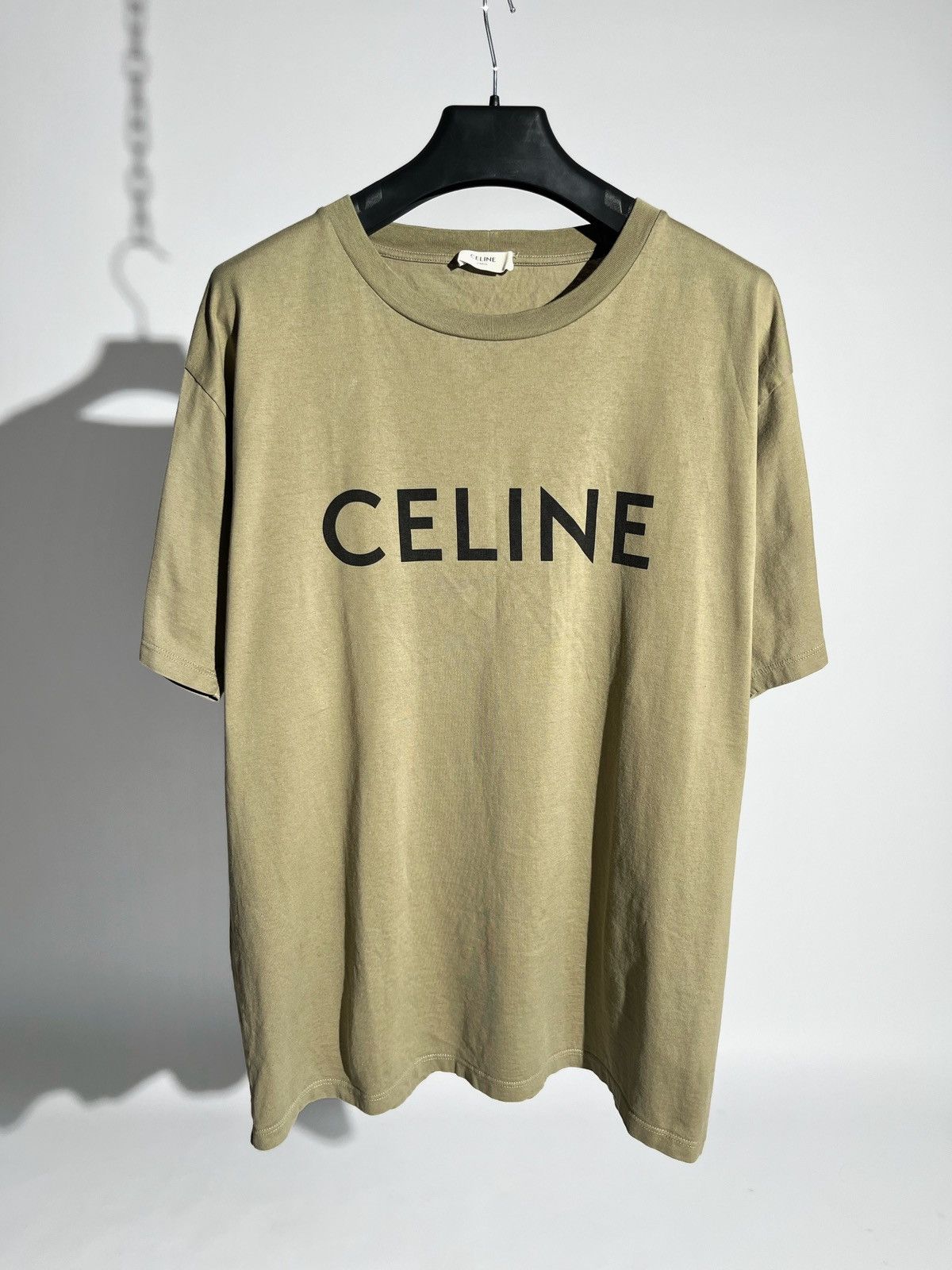 Celine Olive Celine Khaki Oversize Tee by Hedi Slimane Size US M / EU 48-50 / 2 - 1 Thumbnail