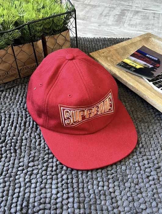 Supreme ❤️ SS18 SUPREME METALLIC ARC 6 PANEL BIG LOGO CAP | Grailed