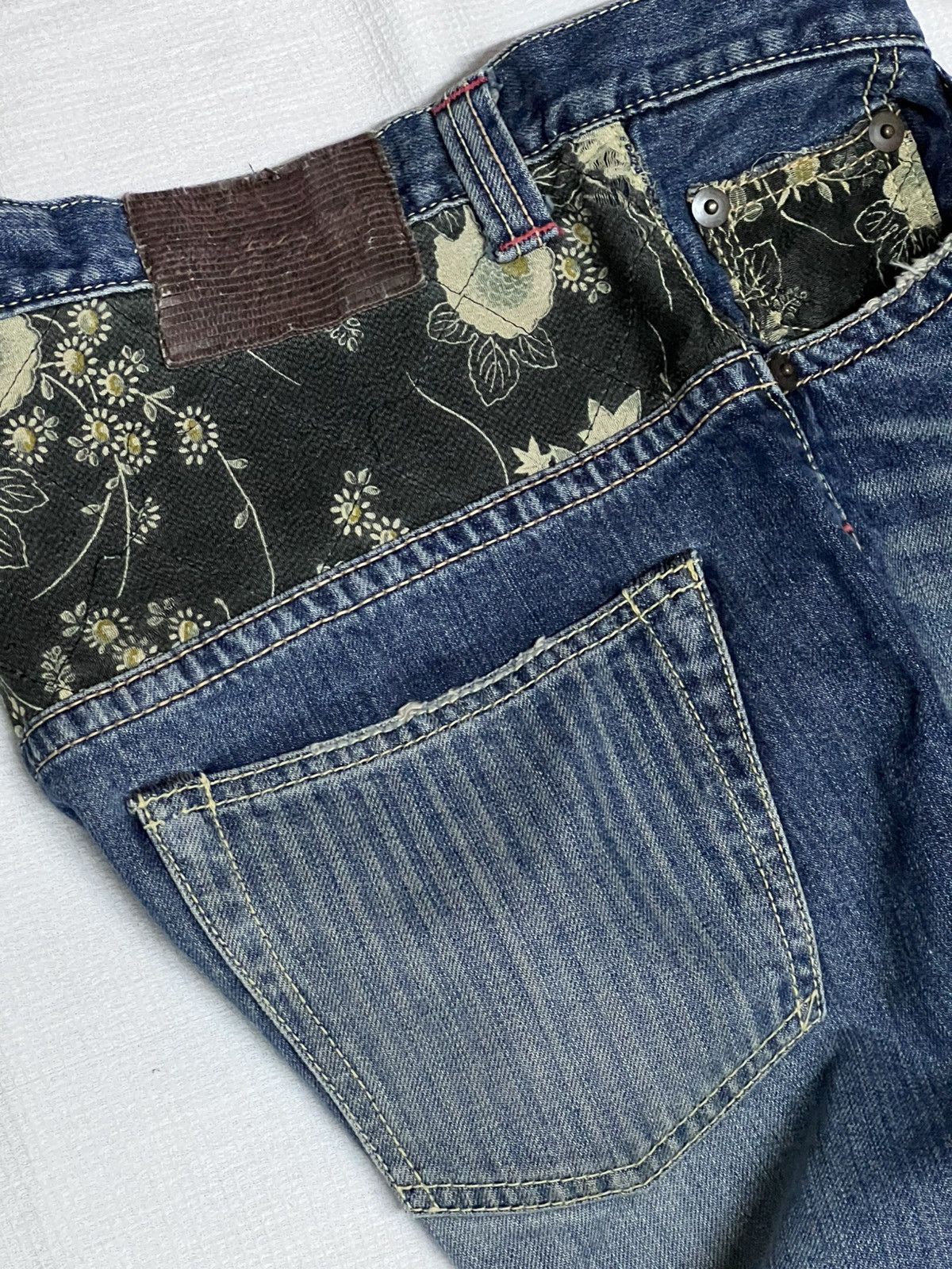 Mizra Jeans Kyoto 🔥Hot Drops🔥Mizra Kyoto Sashiko Distress Jeans Size US 32 / EU 48 - 9 Thumbnail