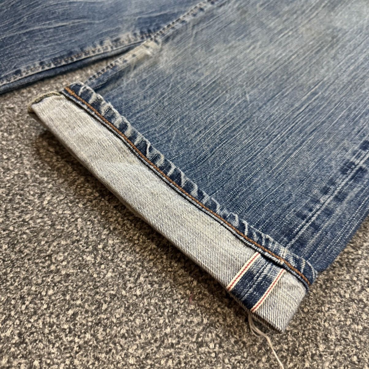 Seditionaries 🔥🇯🇵 Vintage 90s Selvedge Thrashed Distressed Edwin Denim Size US 33 - 6 Thumbnail