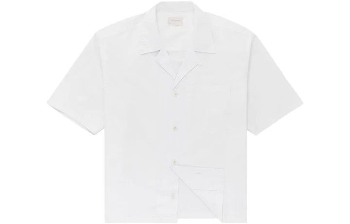 Aime Leon Dore o1mle0825 Cropped Camp Shirt in White Size US L / EU 52-54 / 3 - 1 Preview