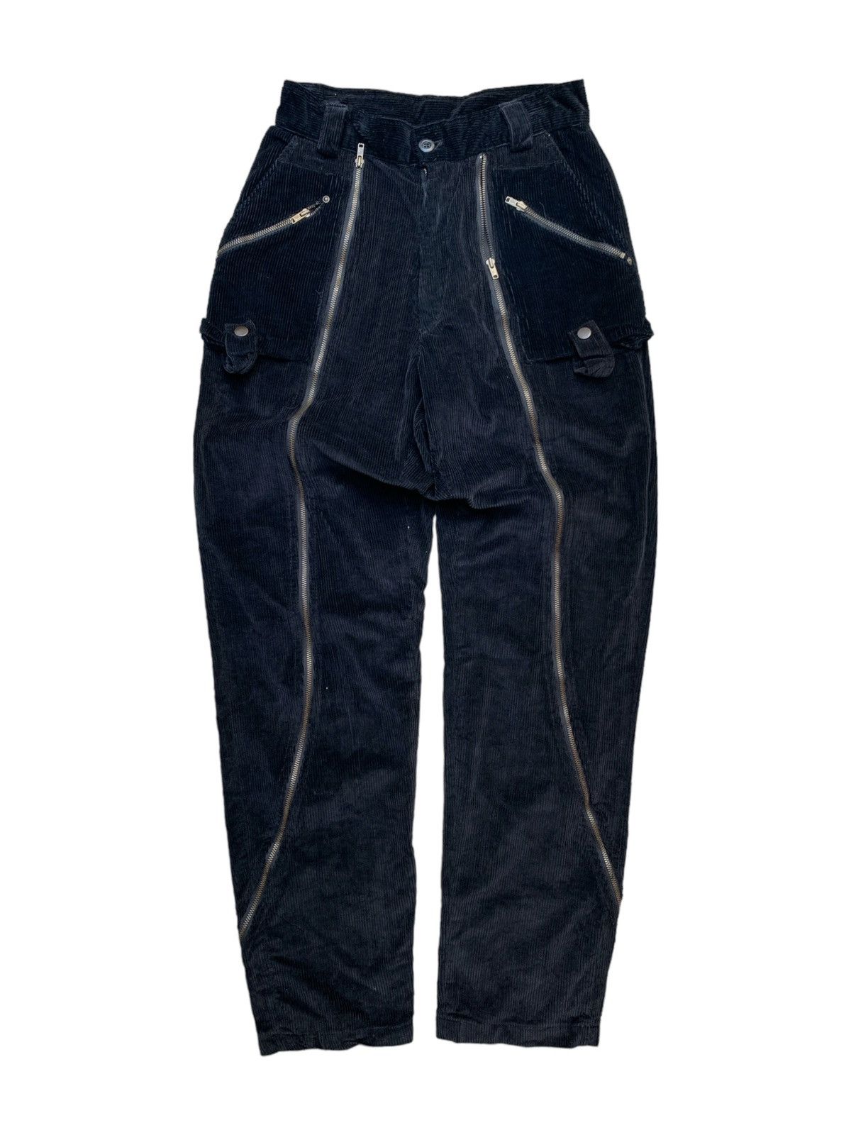 Final Home 1990s Neo Japan - Vkei Corduroy Reconstructed Zip Pants Size US 28 / EU 44 - 1 Thumbnail