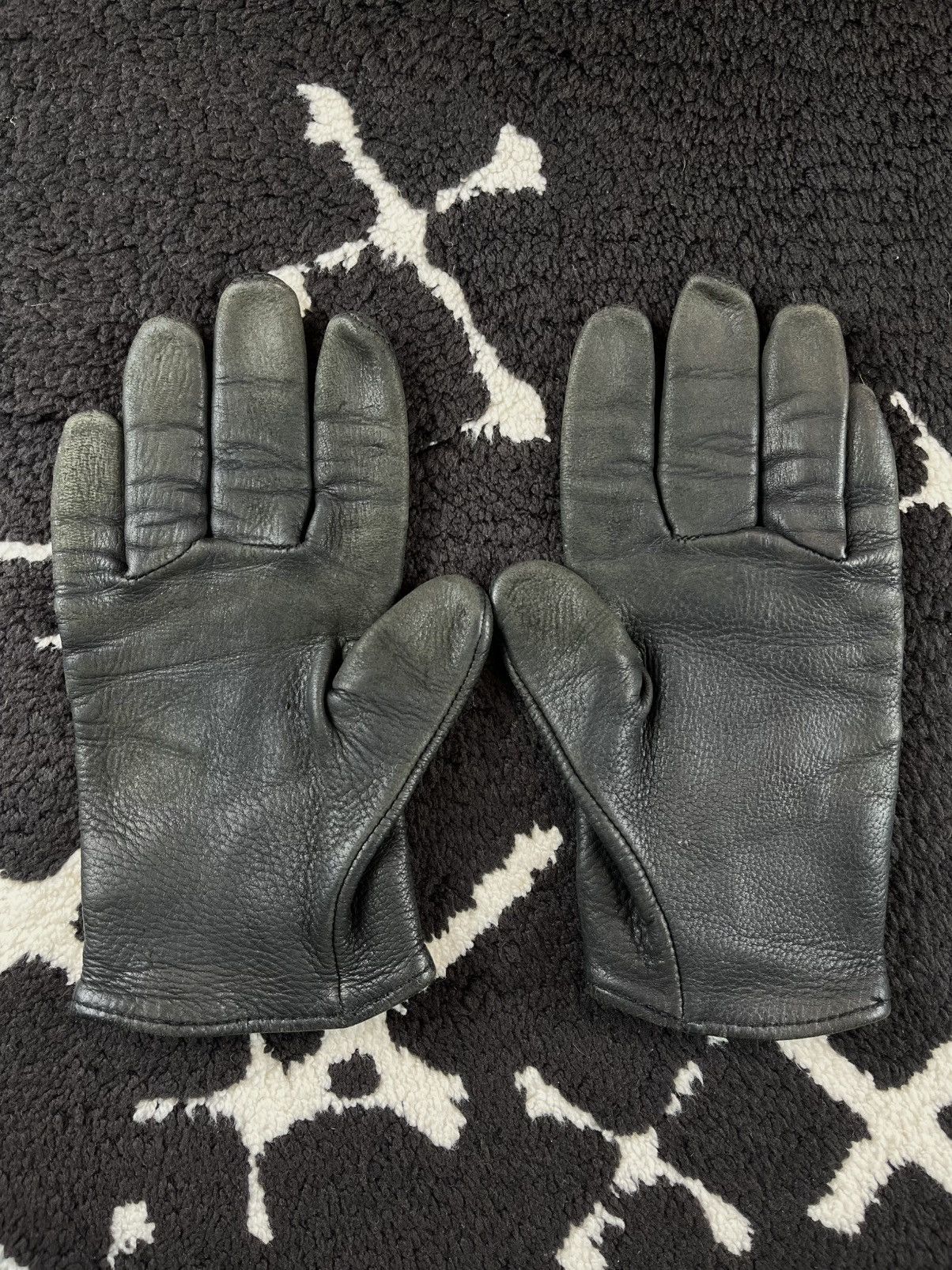 Chrome Hearts Chrome Hearts Silver Horseshoe Leather Gloves Black Size ONE SIZE - 9 Thumbnail