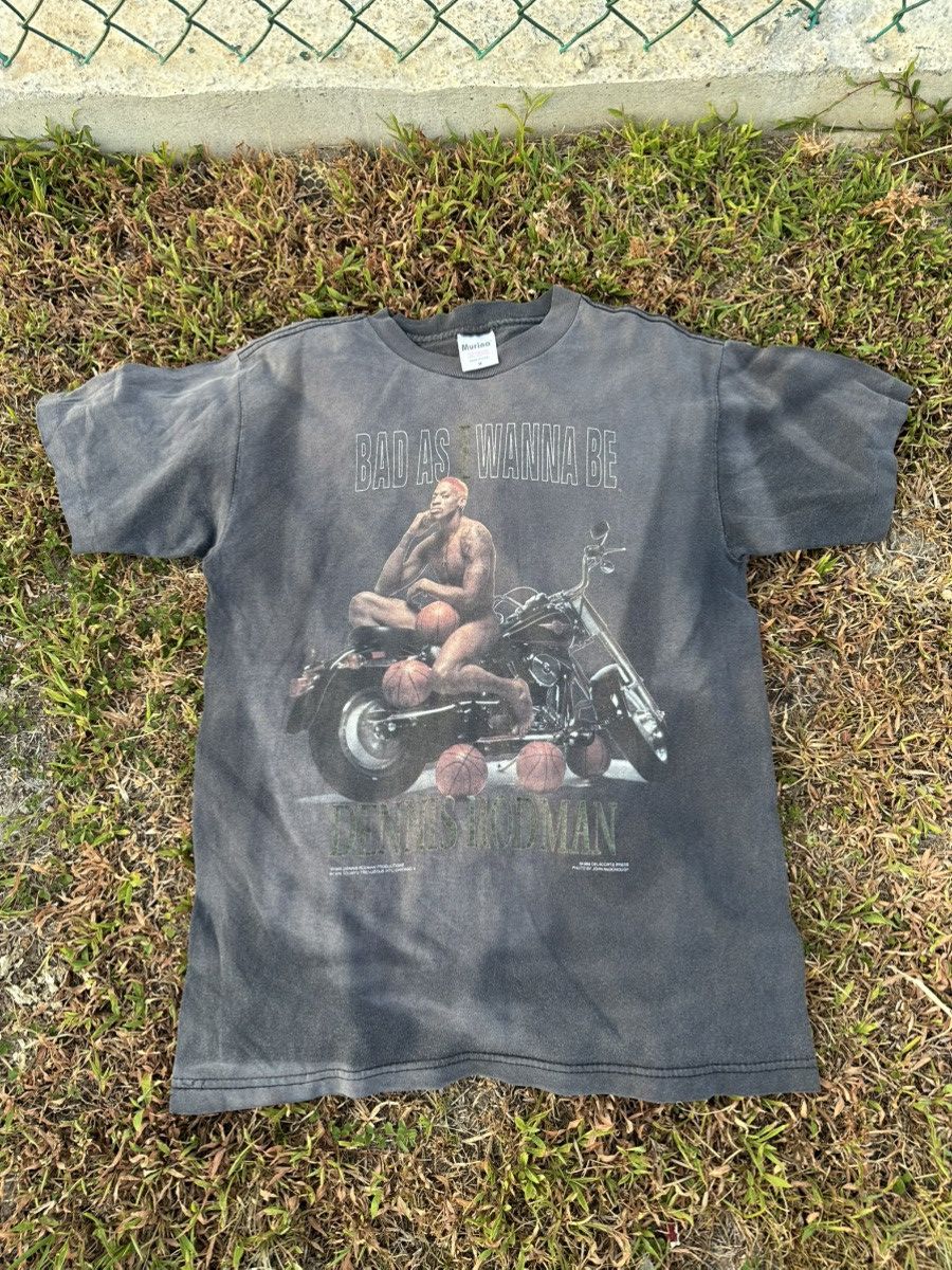 Band Tees Vintage Sunfaded 90s Dennis Rodman T-Shirt Size US M / EU 48-50 / 2 - 1 Thumbnail