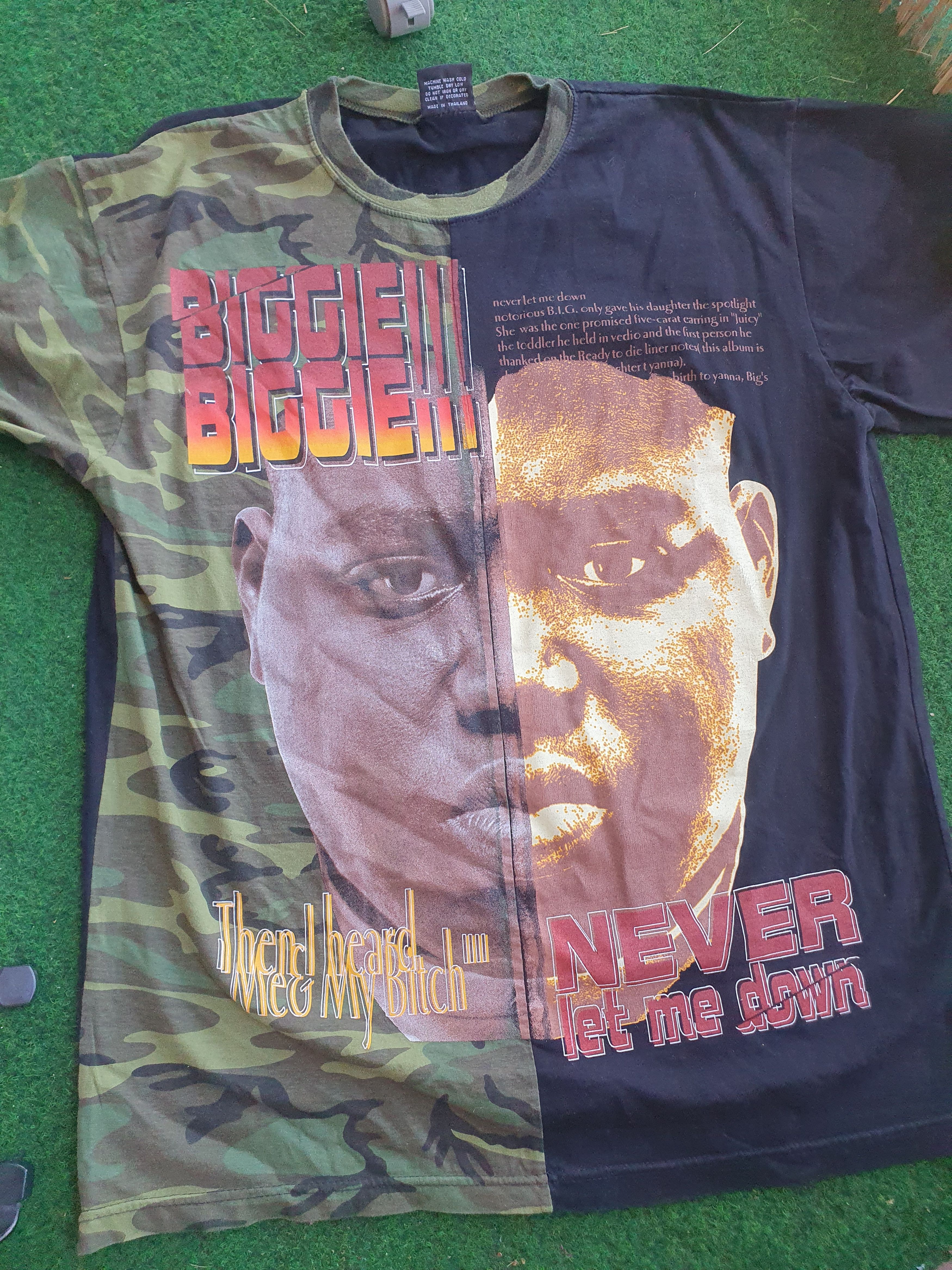 Rap Tees × Vintage Notorious BIG AOP Split Front Rap Bootleg t-shirt sz XL Size US XL / EU 56 / 4 - 7 Thumbnail
