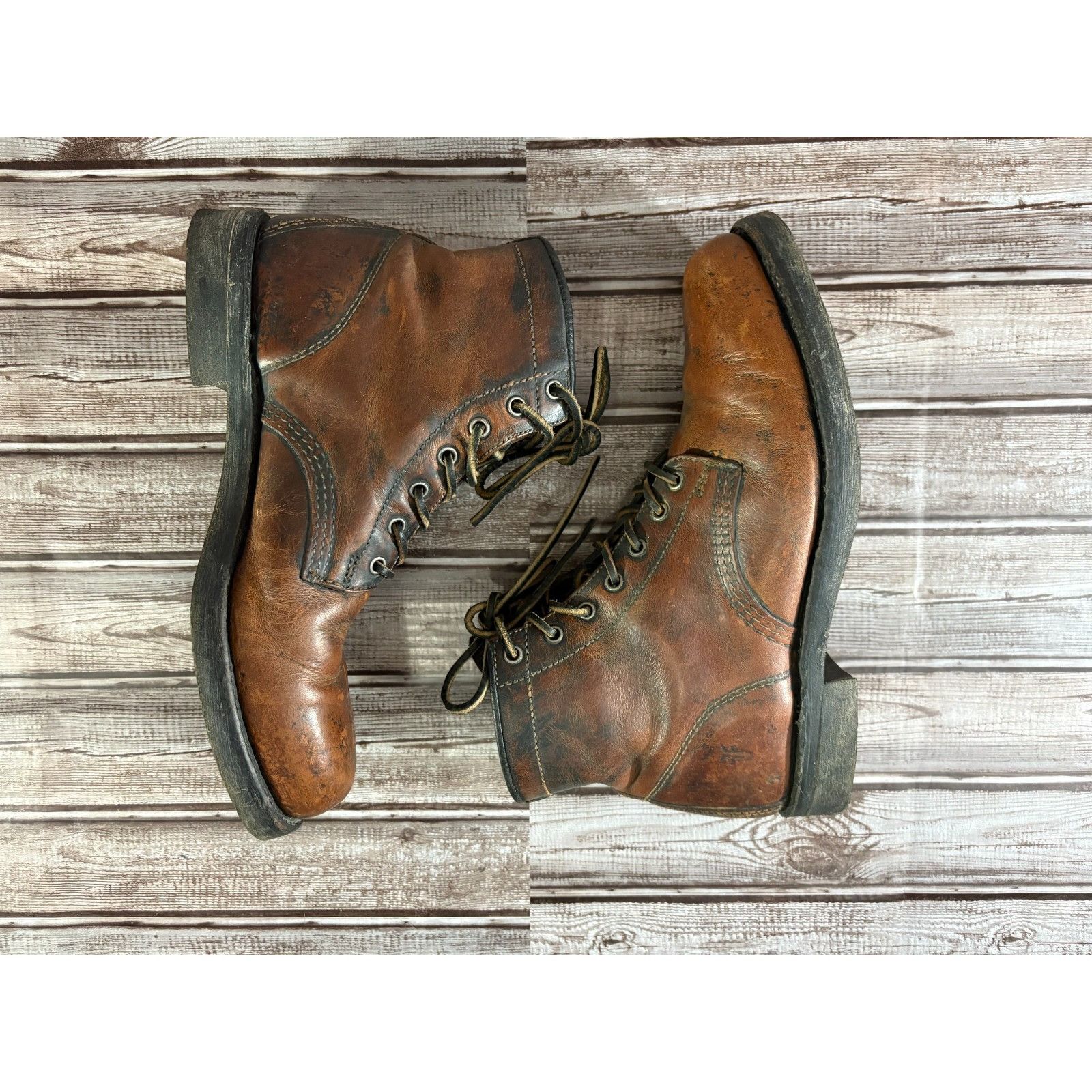 Frye Frye Prison leather Boot Size 9 M color brandy Made In USA Size US 9 / EU 42 - 5 Thumbnail