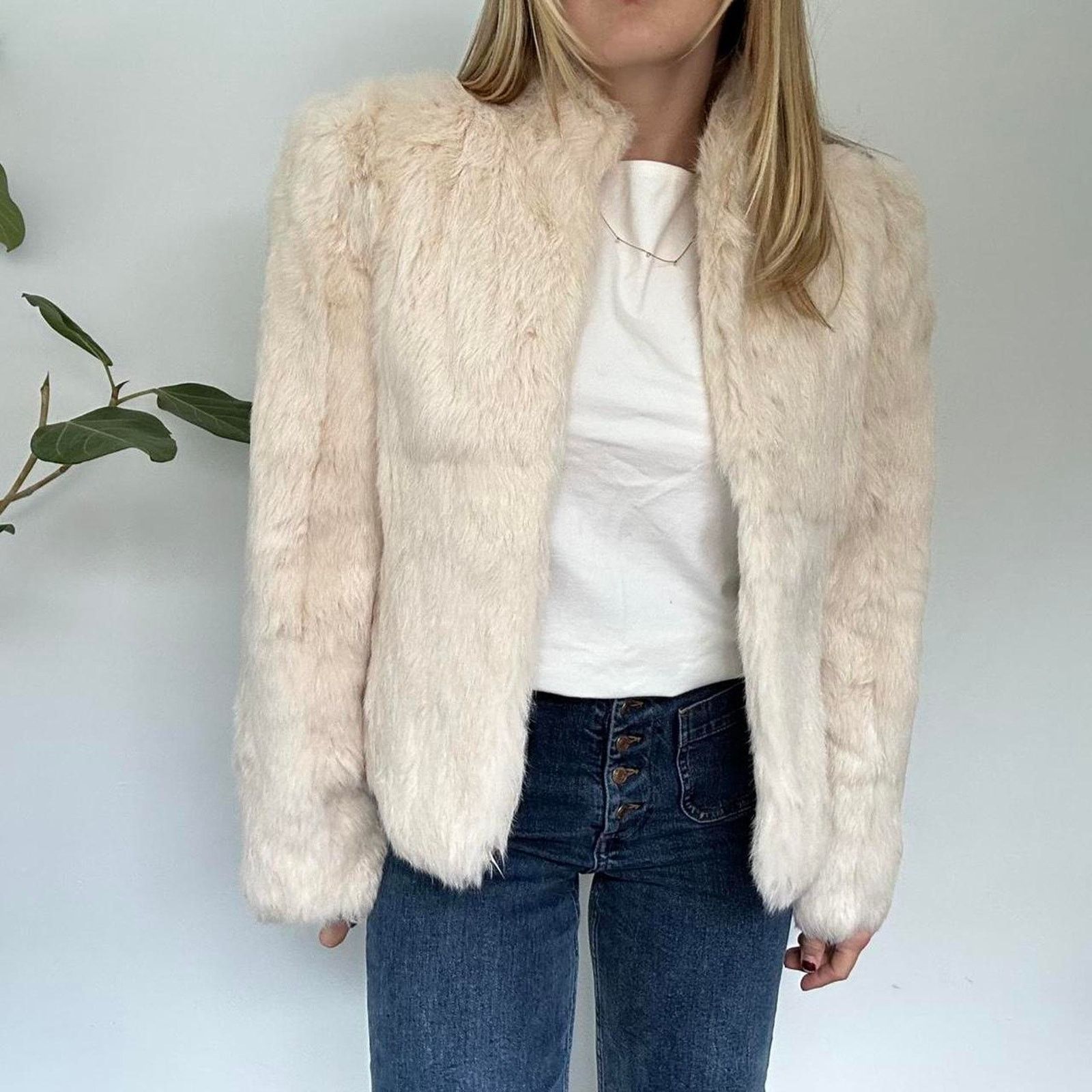 Other Vintage White Fur Coat (S) Size S / US 4 / IT 40 - 3 Thumbnail