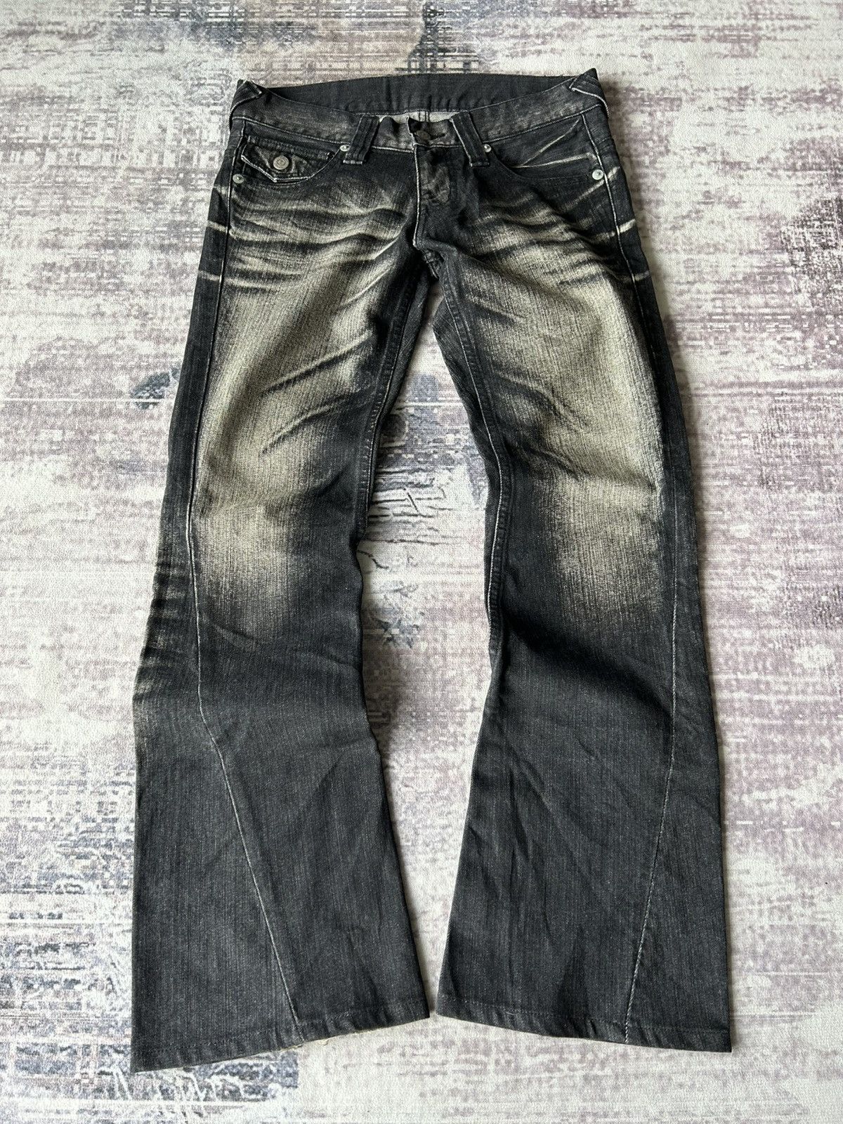 Tornado Mart Tornado Mart Rockstar Flared Black Jeans Size US 32 / EU 48 - 1 Thumbnail