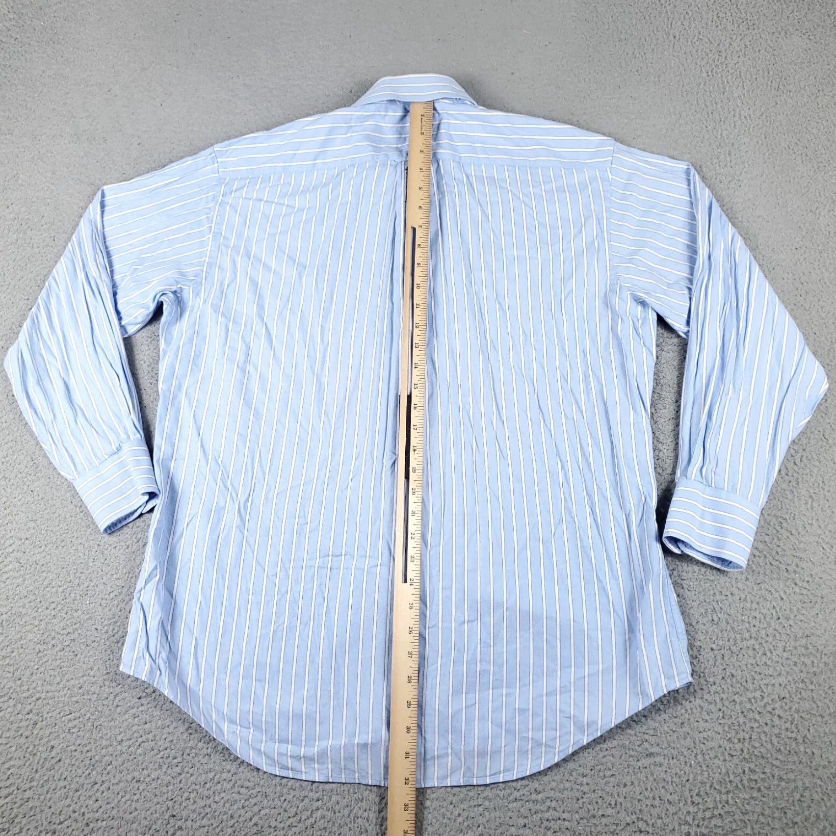 Tommy Hilfiger Tommy Hilfiger Shirt Mens Large Blue White Striped Button-Up Long Sleeve - Classic Preppy American Style Shirt Mens L Blue Striped Button-Down Size US L / EU 52-54 / 3 - 3 Thumbnail