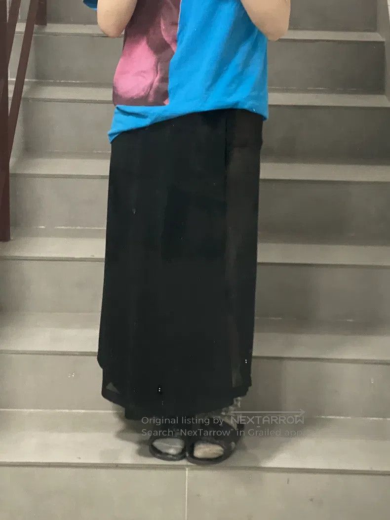 Comme des Garcons Comme Des Garcons size S Half net and half wool half skirt Size 23" - 6 Thumbnail
