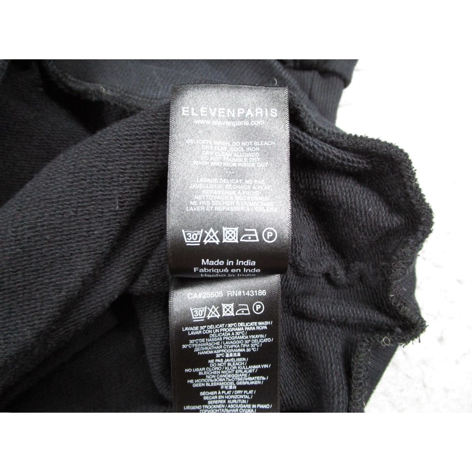 Eleven Paris Elevenparis Mens Medium Black Crewneck Sweatshirt with Embroidered Peacock Graphic Size US M / EU 48-50 / 2 - 6 Thumbnail