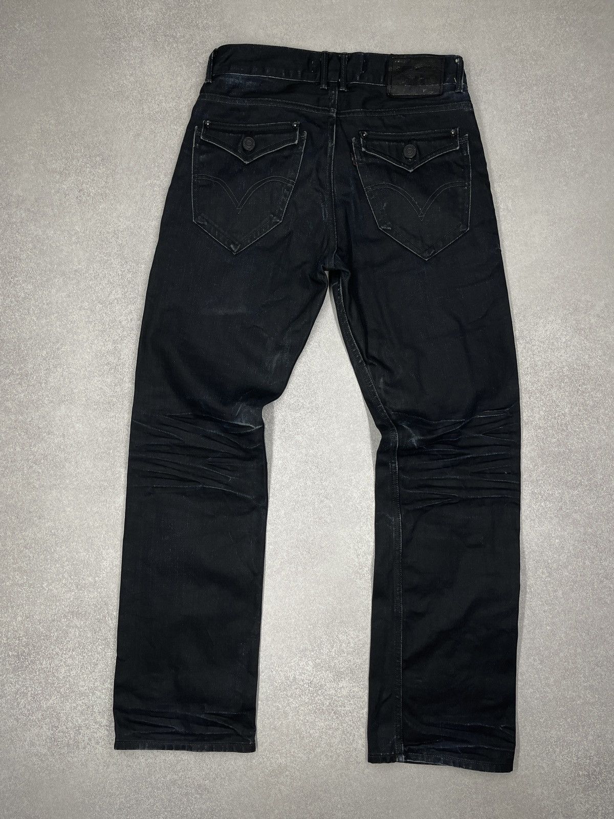Levi's Levis 506 Standard Navy Denim Jeans with Flap Pockets Size US 31 - 2 Thumbnail