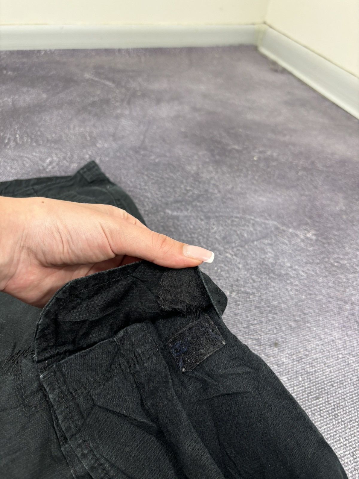 Lee Vintage Lee Dungarees Y2K Military Hype Black Cargo Shorts Size US 34 / EU 50 - 8 Thumbnail