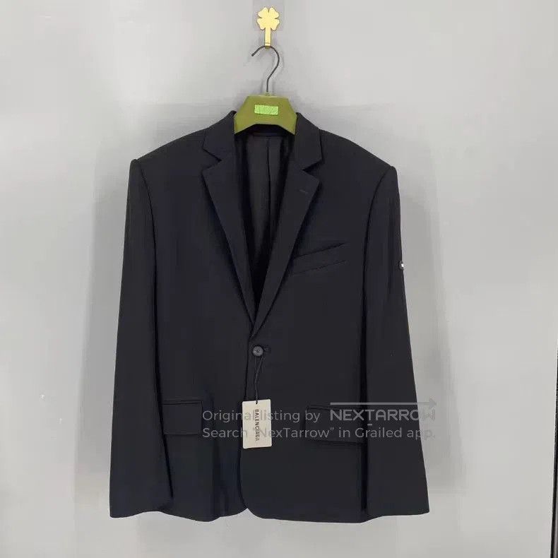 Balenciaga Balenciaga Black Logo Sleeve Blazer. Size US XS / EU 42 / 0 - 1 Thumbnail