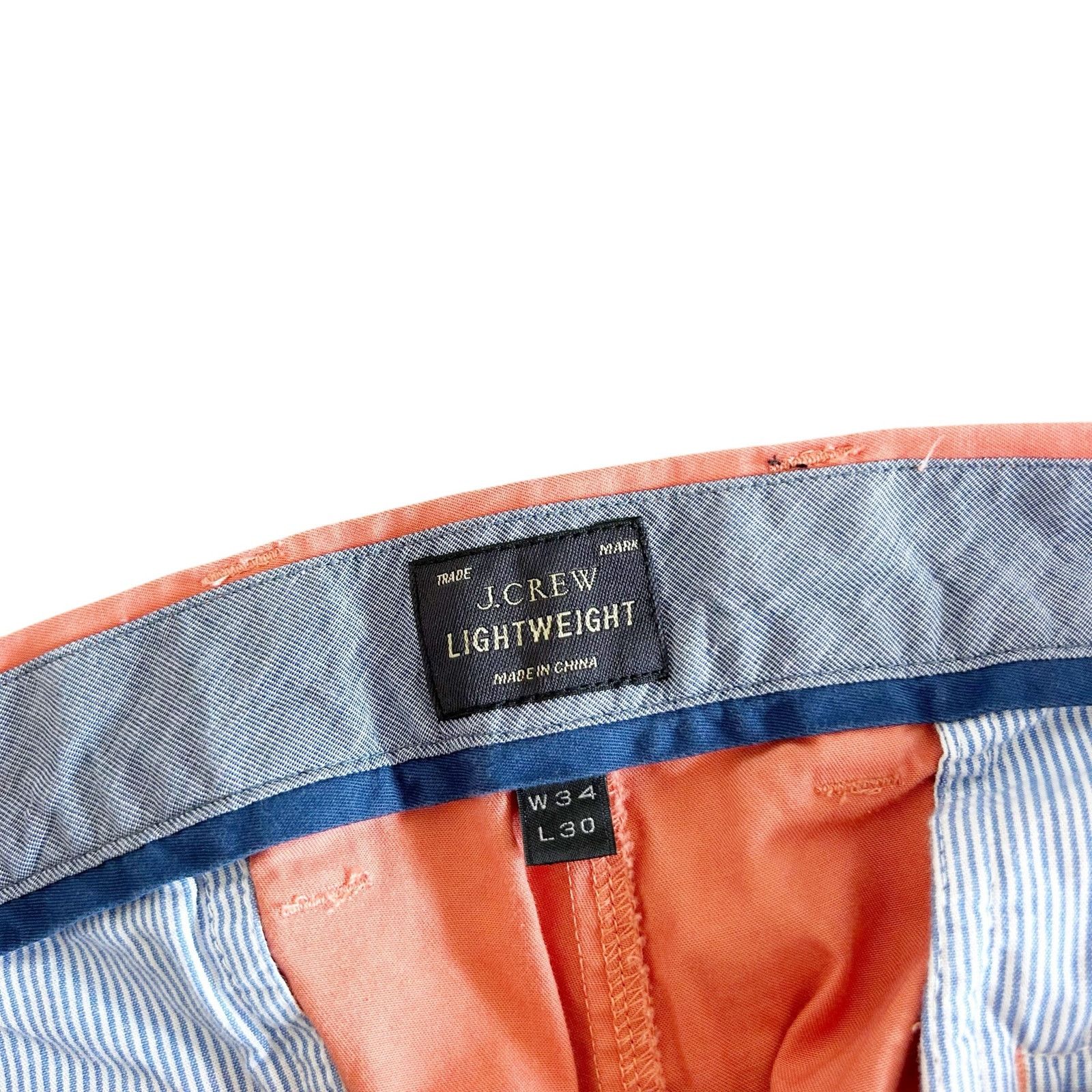 J.Crew J. Crew Orange Lightweight Chino Flat Front Pants Sz 34x30 Size US 34 / EU 50 - 2 Thumbnail