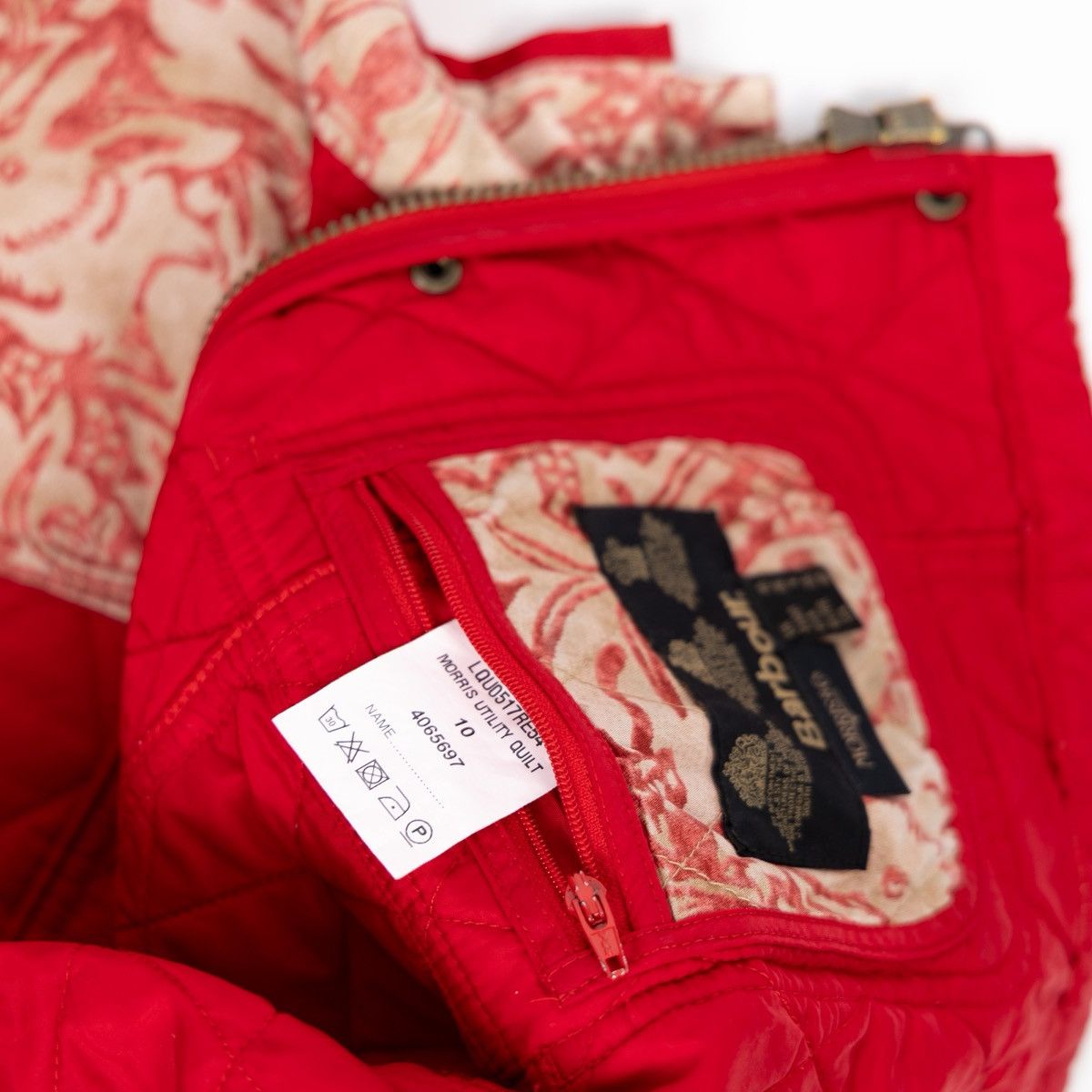 Barbour Barbour Womens Morris Utility Quilted Jacket Red Diamond Size S / US 4 / IT 40 - 9 Thumbnail