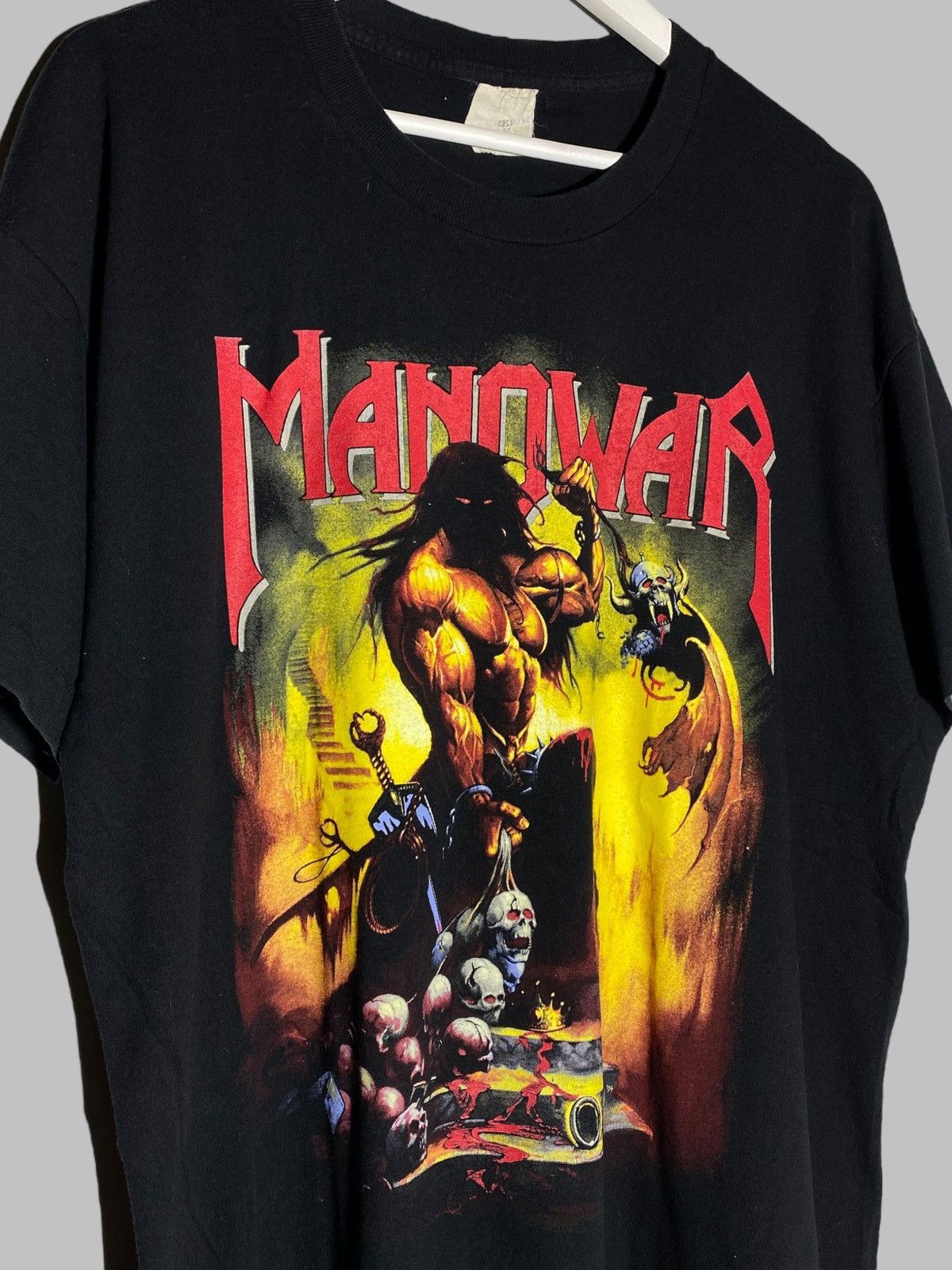Band Tees Vintage Manowar Hell On Wheels 1997 Tour Graphic T-shirt Size US XL / EU 56 / 4 - 3 Thumbnail