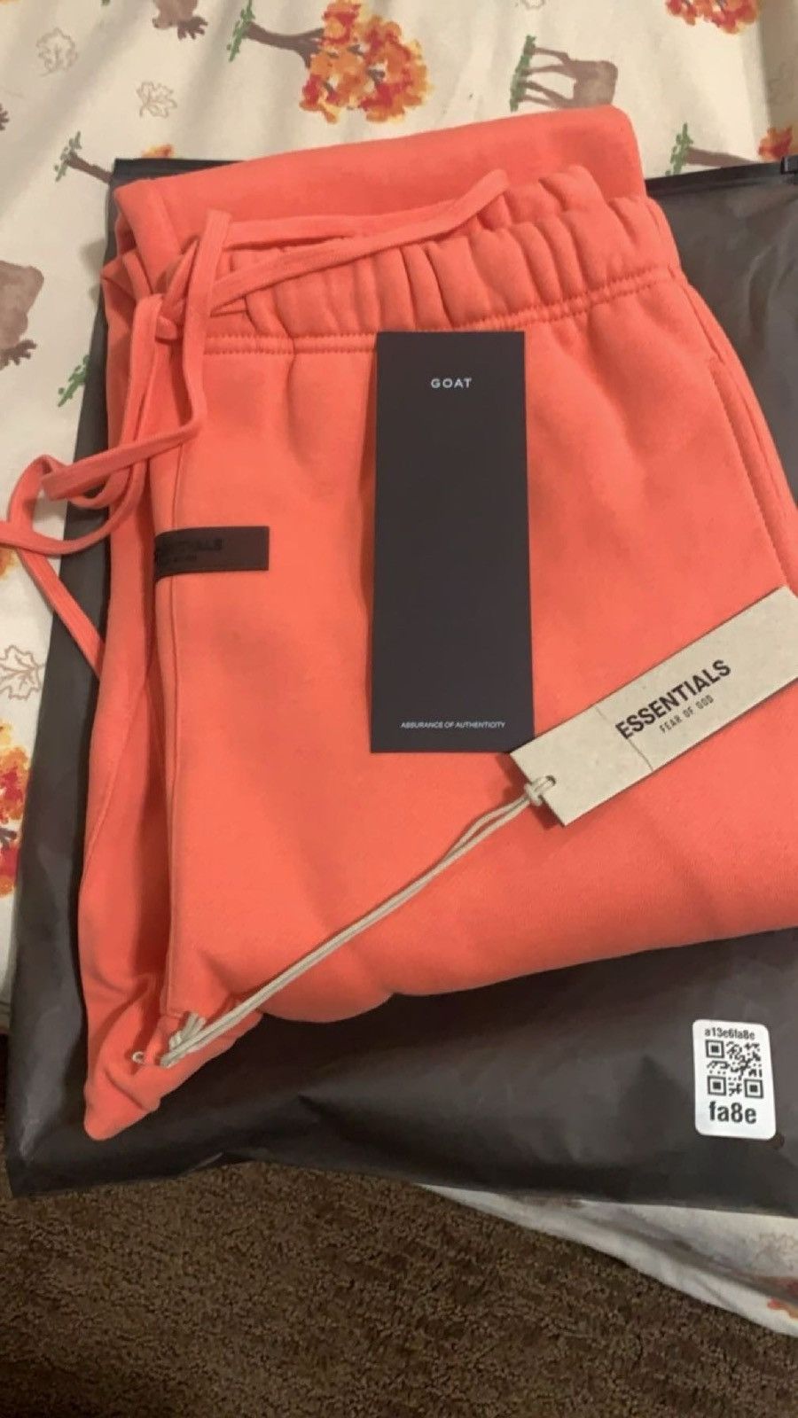 image of Essentials x Fear Of God Essential Fear Of God Coral Sweat Pants, Men's (Size 30)