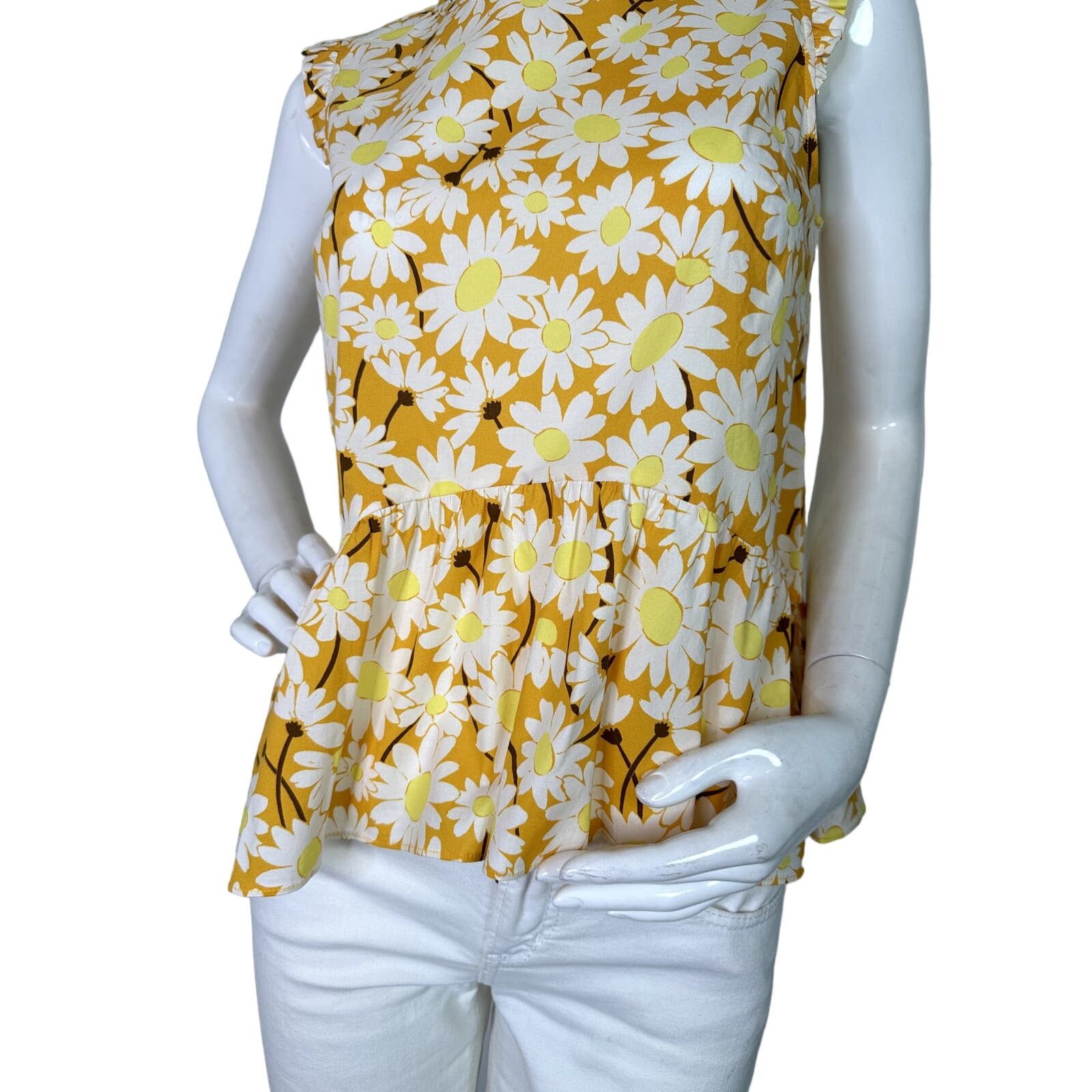 Kate Spade Kate Spade Kate Daisy Flounce Top size 2 Golden Rod Size XS / US 0-2 / IT 36-38 - 4 Thumbnail