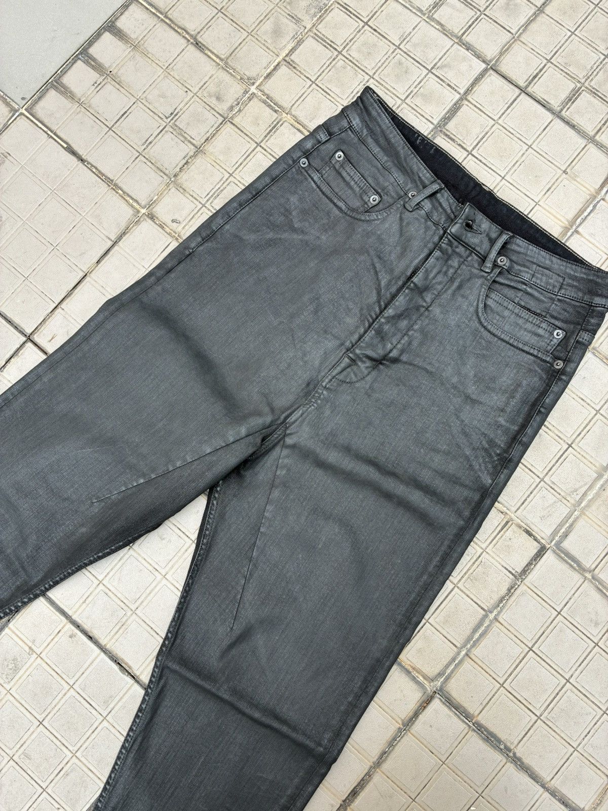 Rick Owens Rick Owens DRKSHDW Collapse Cut Waxed Jeans Size US 30 / EU 46 - 2 Thumbnail