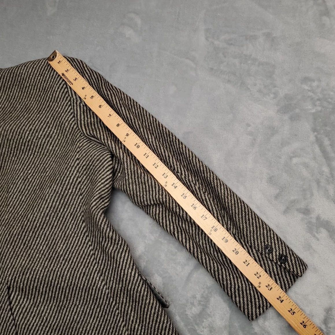 Vintage Hudsons Mens Blazer Jacket Casual Vintage Union Made in USA Western Wool Striped Brown 39 Two-Button Notch Lined Pockets Mens Size 40R - 7 Thumbnail