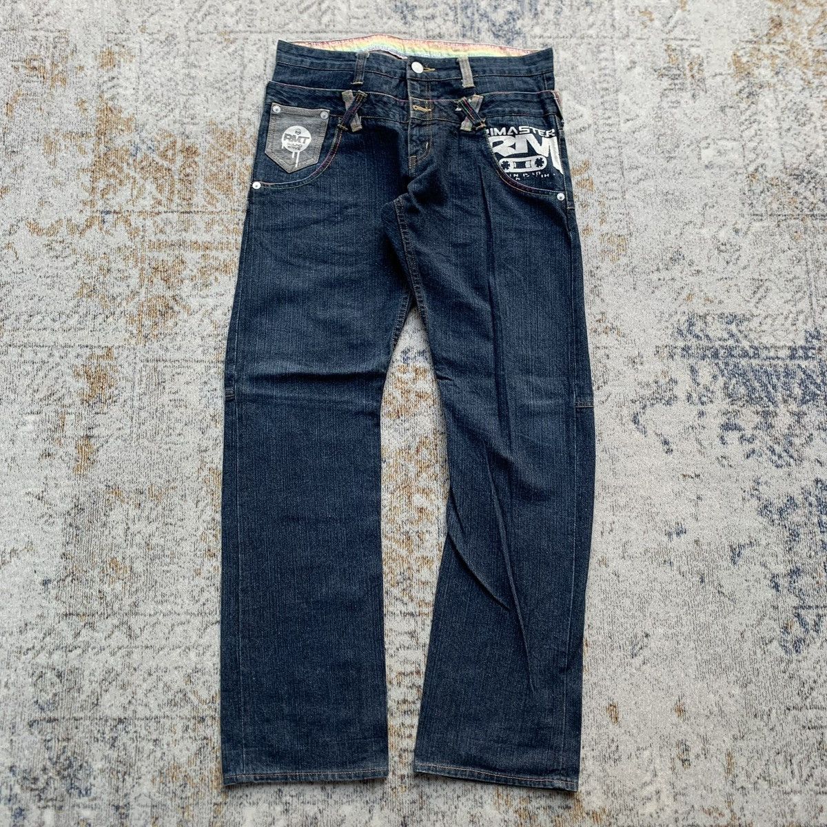 Japanese Brand Rare Vintage Double Waist Rimaster Printed Artisan Jeans Size US 34 / EU 50 - 1 Thumbnail