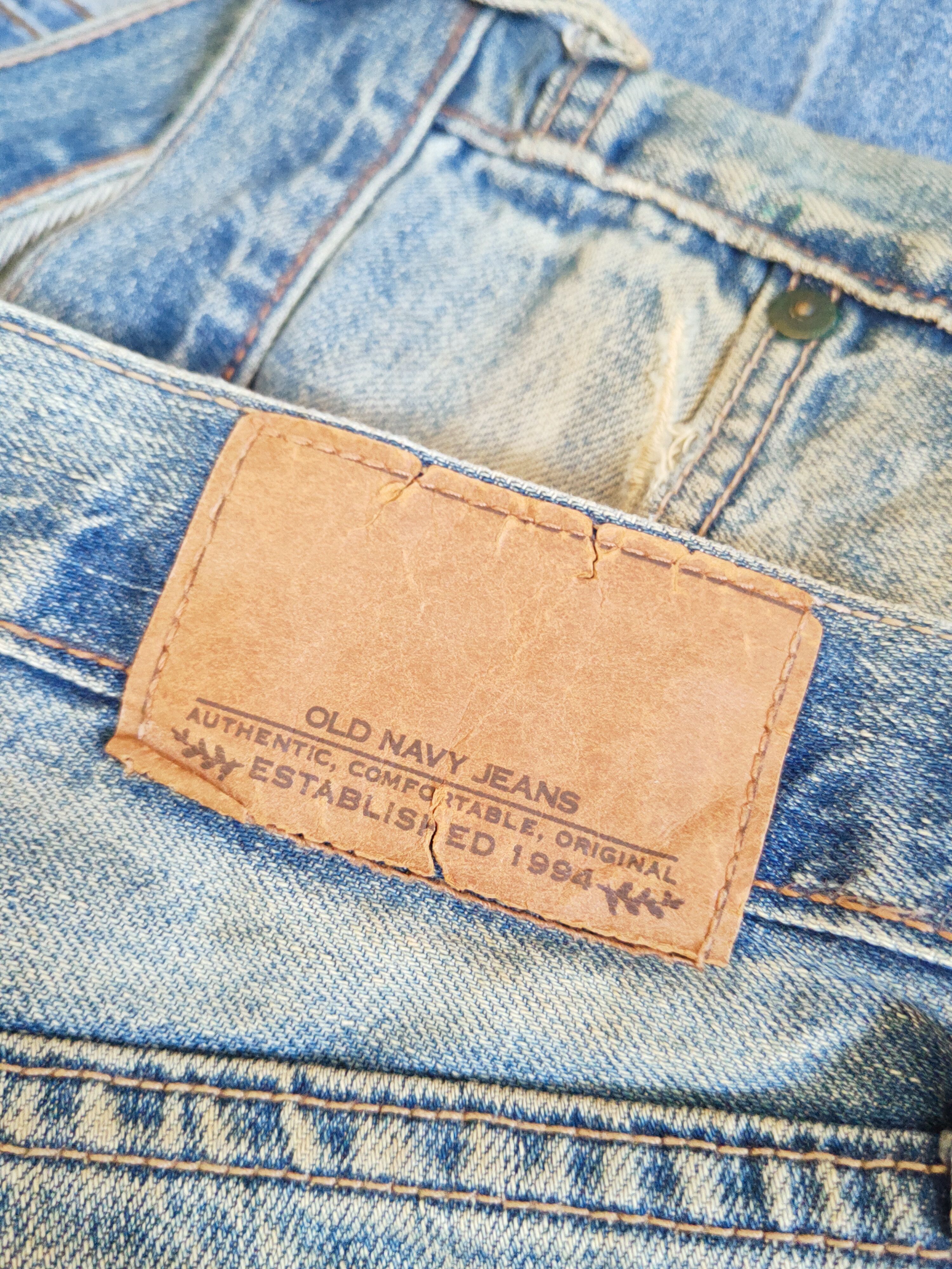 Japanese Brand Old Navy Blue Faded Distressed Ripped Jeans #W614 Size US 29 - 13 Thumbnail