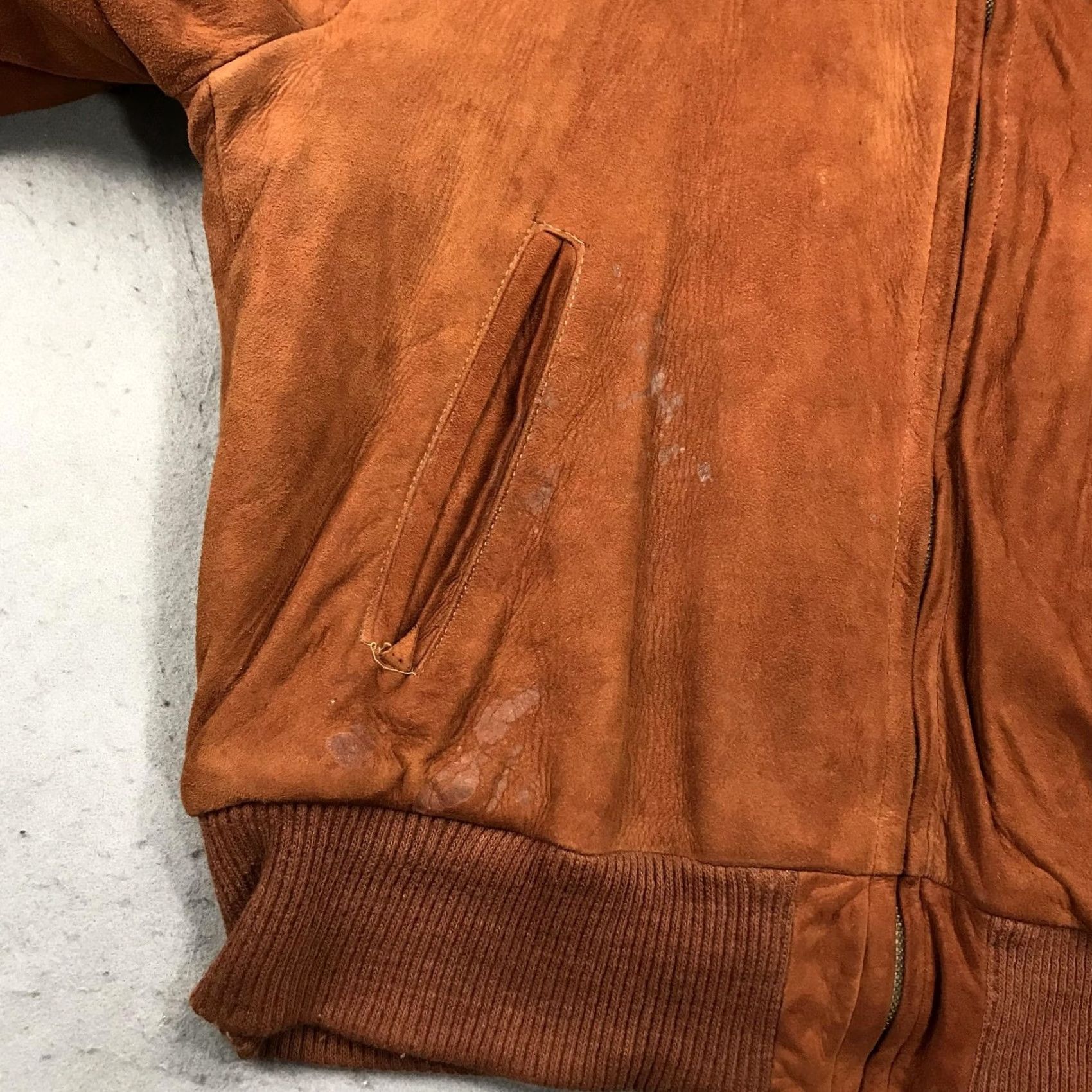 Vintage VINTAGE Penneys Jacket Brown Suede Leather Bomber 42 Mens 50s Zip DuPont Quilon Size US XS / EU 42 / 0 - 6 Thumbnail