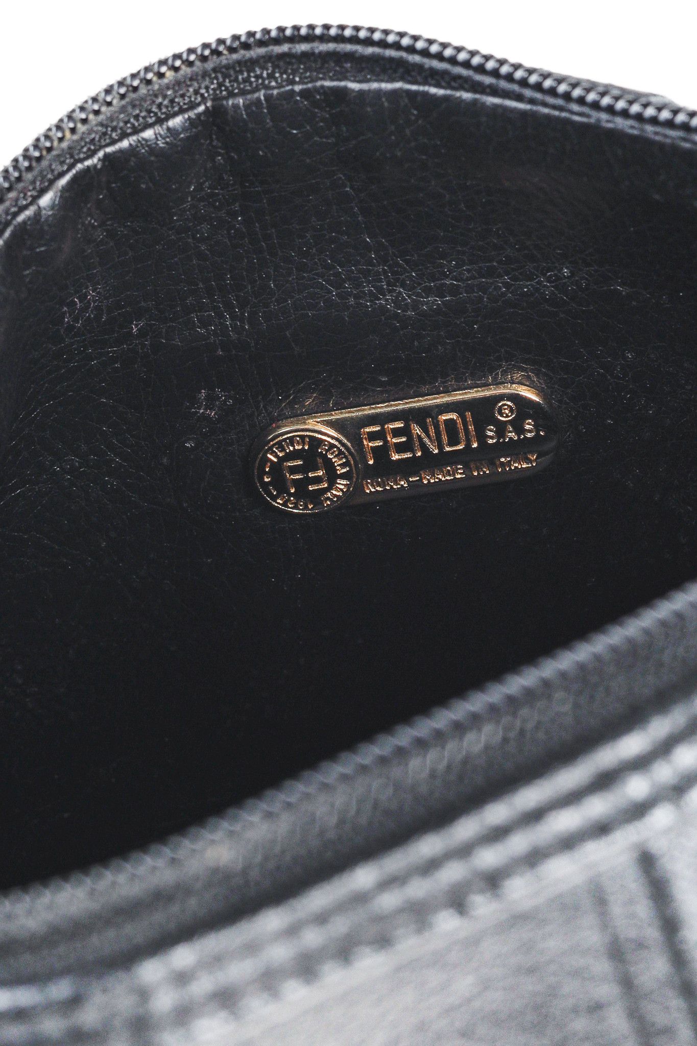 Fendi Fendi Vintage Grey & Black FF Coated Canvas Crossbody Bag Size ONE SIZE - 13 Thumbnail