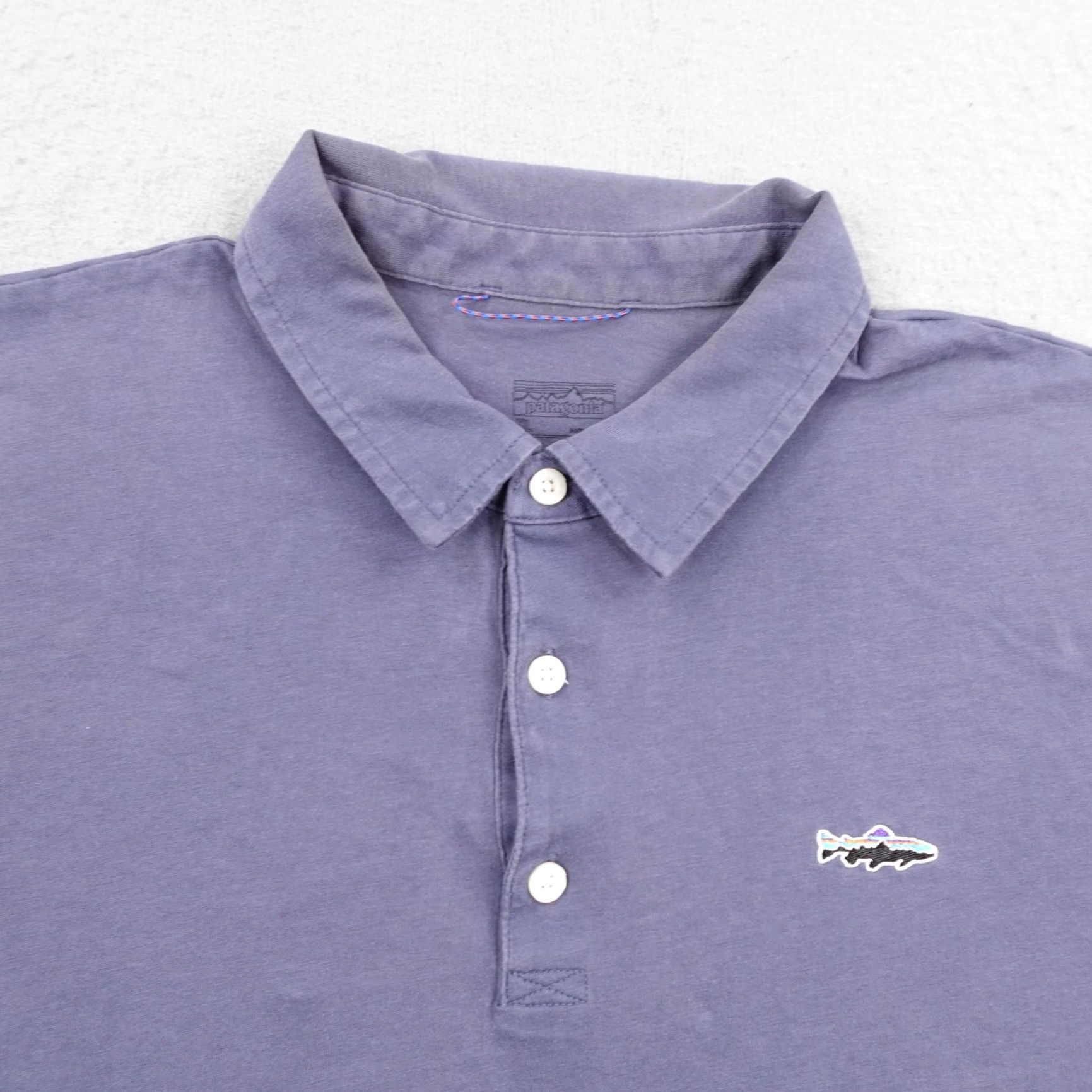 Patagonia Patagonia Polo Shirt Men XL Blue Trout Fitz Roy Fish Logo Organic Hiking Fishing Shirt Size US XL / EU 56 / 4 - 2 Thumbnail
