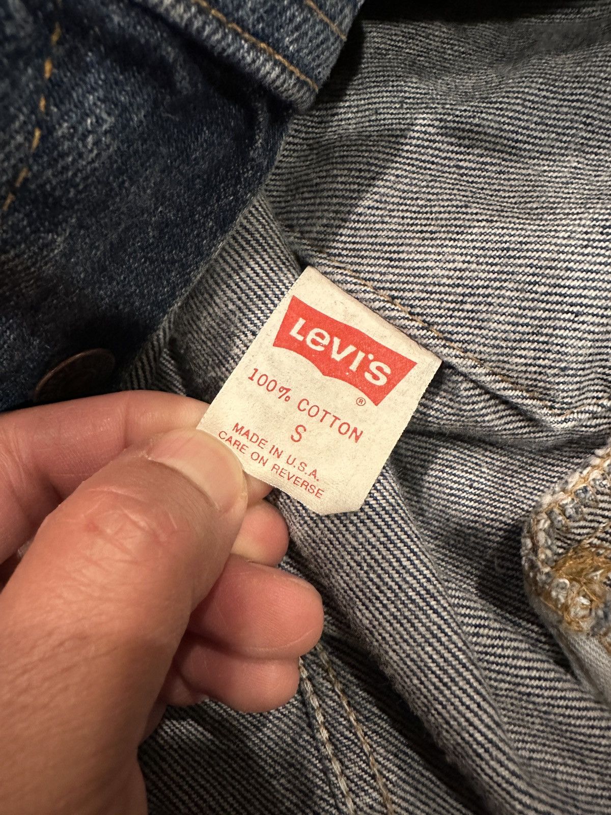 Levi's Vintage Clothing Vtg 90s Levi’s Strauss 70507 0218 Trucker Jean Jacket SMALL Size US S / EU 44-46 / 1 - 8 Thumbnail