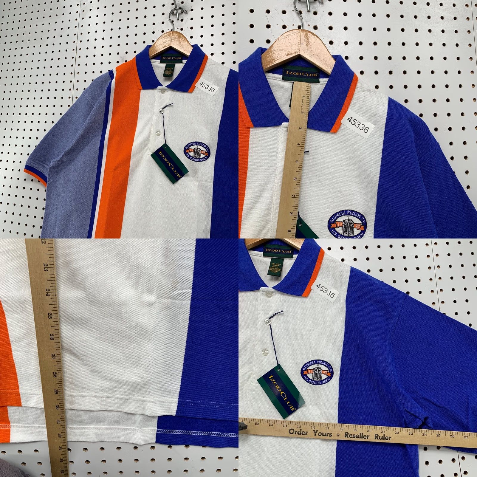 Izod Izod Polo Shirt Men Large Multicolor Stripe Olympia Fields Senior Open Sports 90s Golf Shirt Mens Size US L / EU 52-54 / 3 - 8 Thumbnail